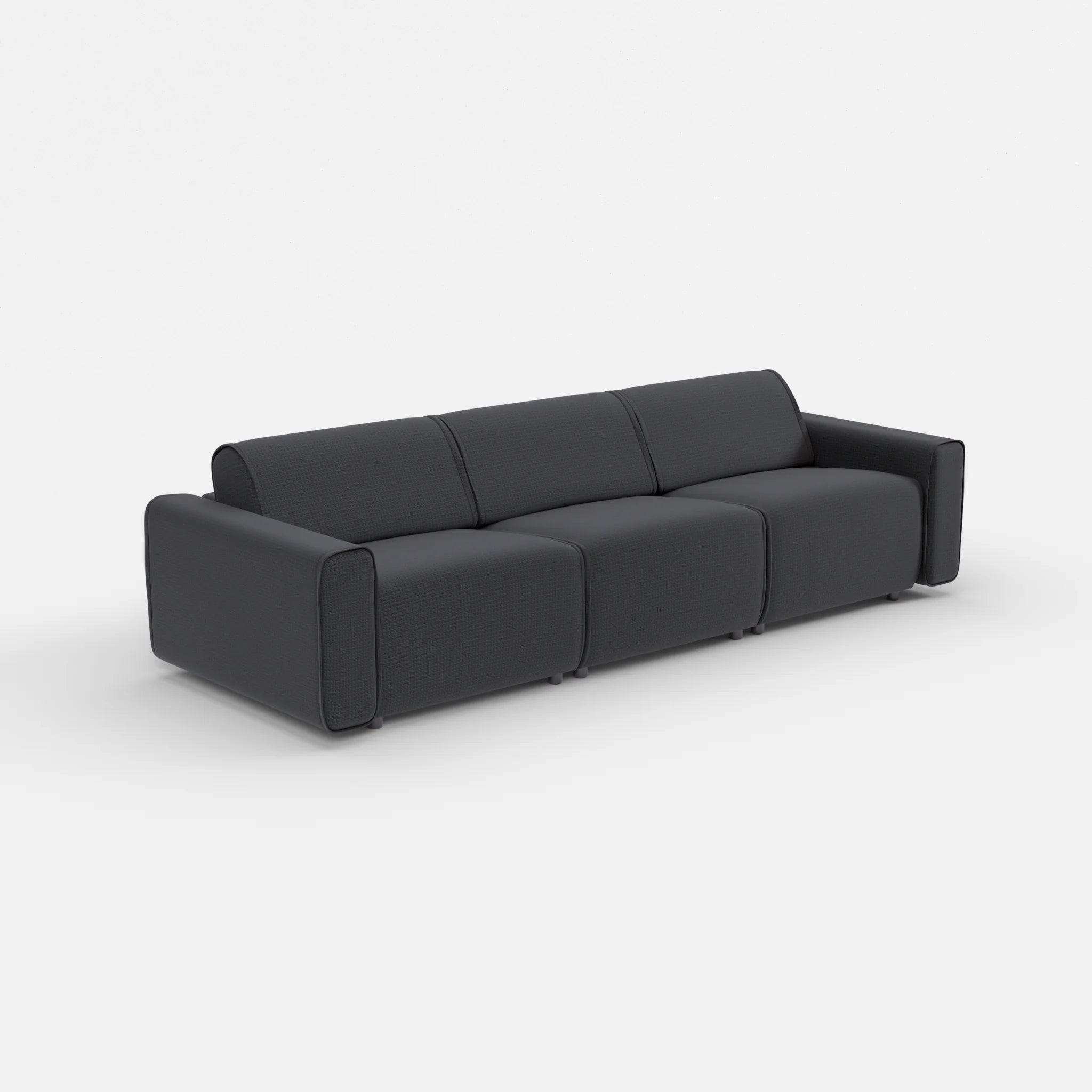 3 Sitzer Sofa Belleform mit breiter Armlehne 2 nabucco8019 in Anthrazit von der Seite