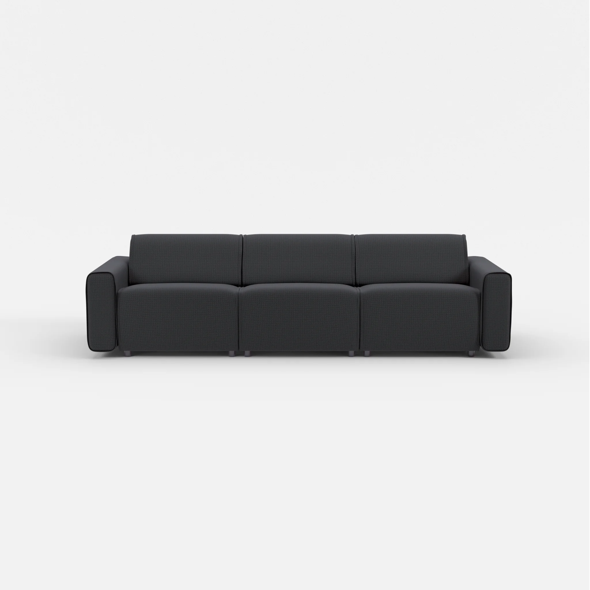 3 Sitzer Sofa Belleform mit breiter Armlehne 2 nabucco8019 in Anthrazit von vorne