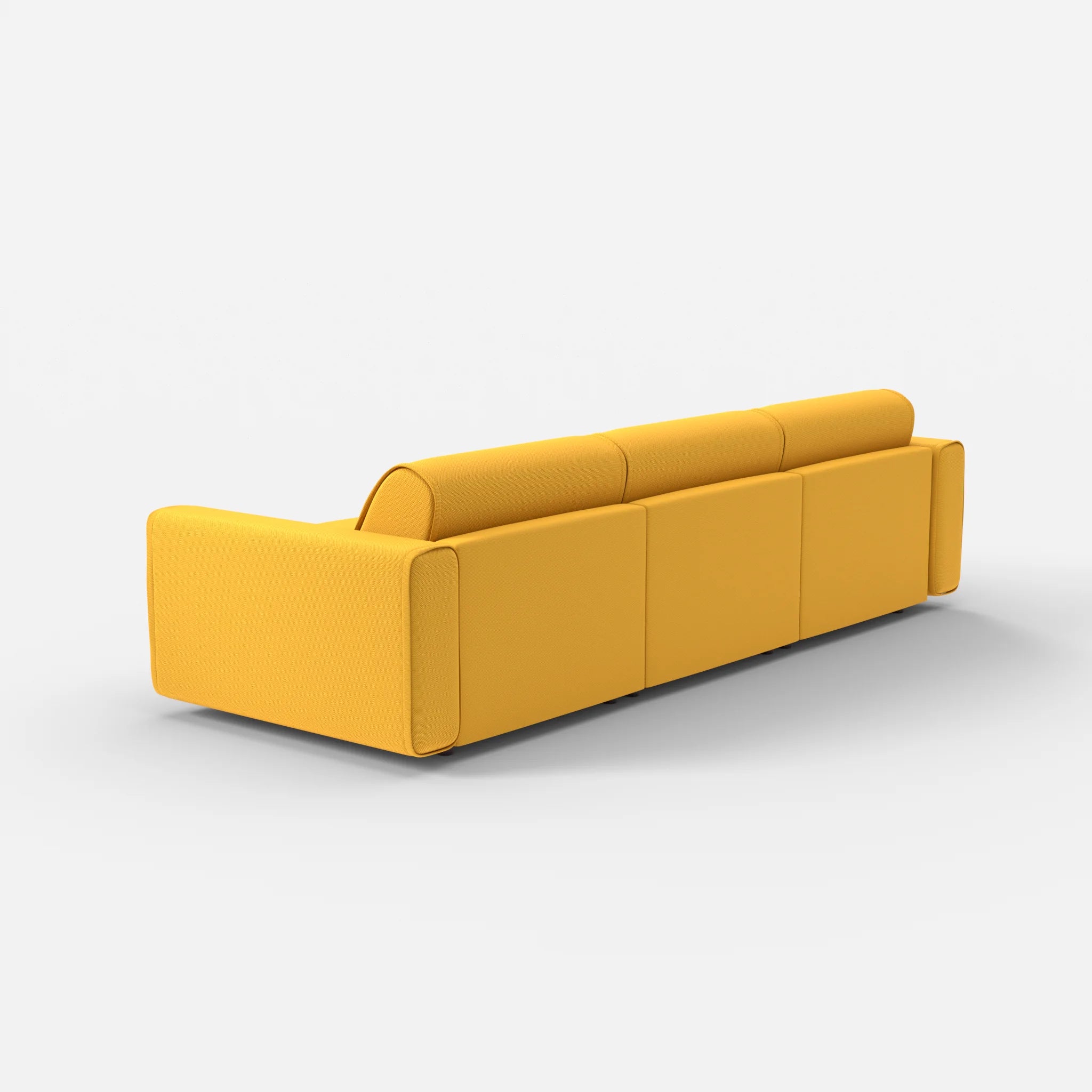 3 Sitzer Sofa Belleform mit breiter Armlehne 2 novumcurry in Curry von hinten