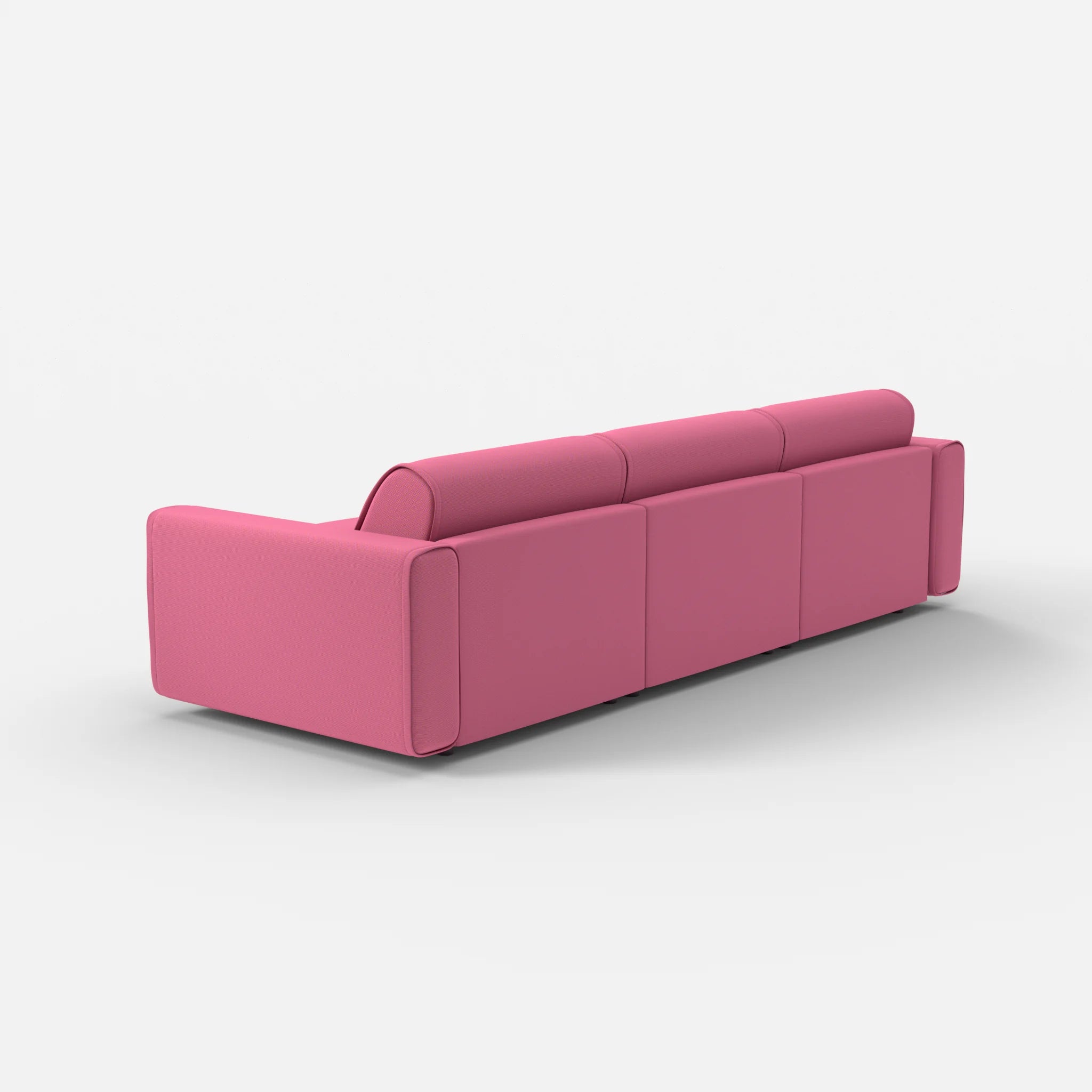 3 Sitzer Sofa Belleform mit breiter Armlehne 2 novumlitchi in Violett von hinten