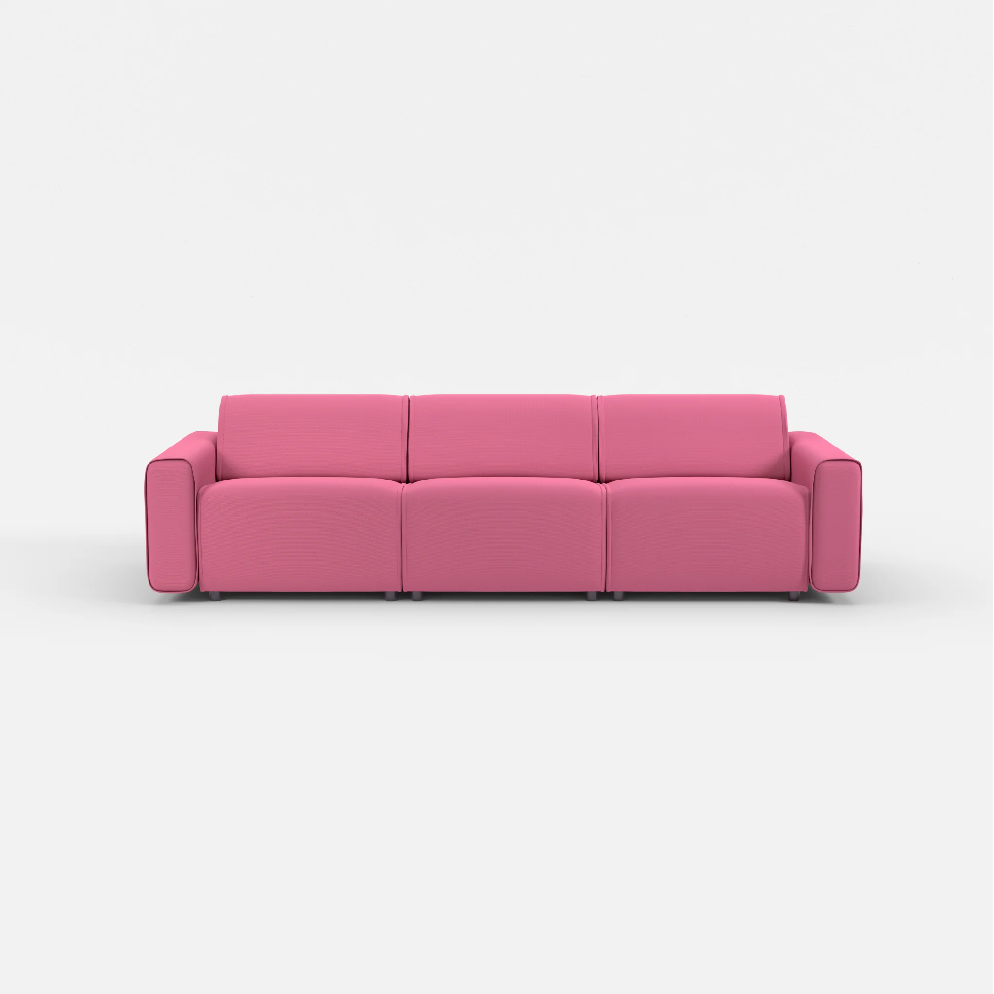 3 Sitzer Sofa Belleform mit breiter Armlehne 2 novumlitchi in Violett von vorne