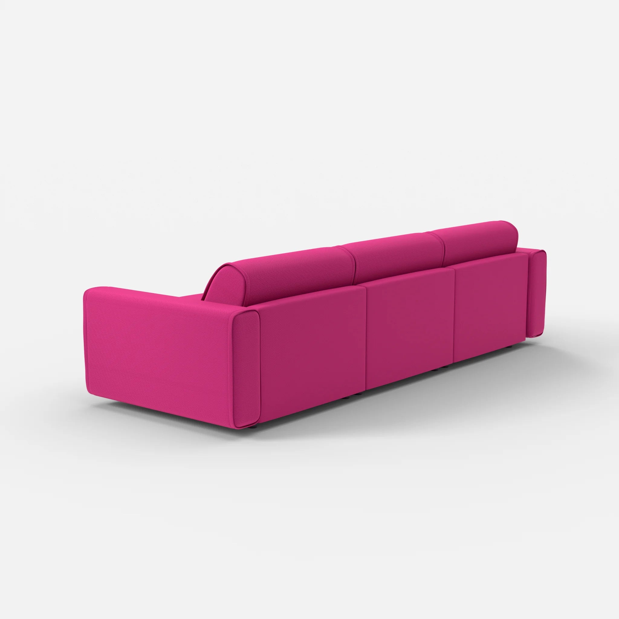 3 Sitzer Sofa Belleform mit breiter Armlehne 2 novummagenta in Magenta von hinten