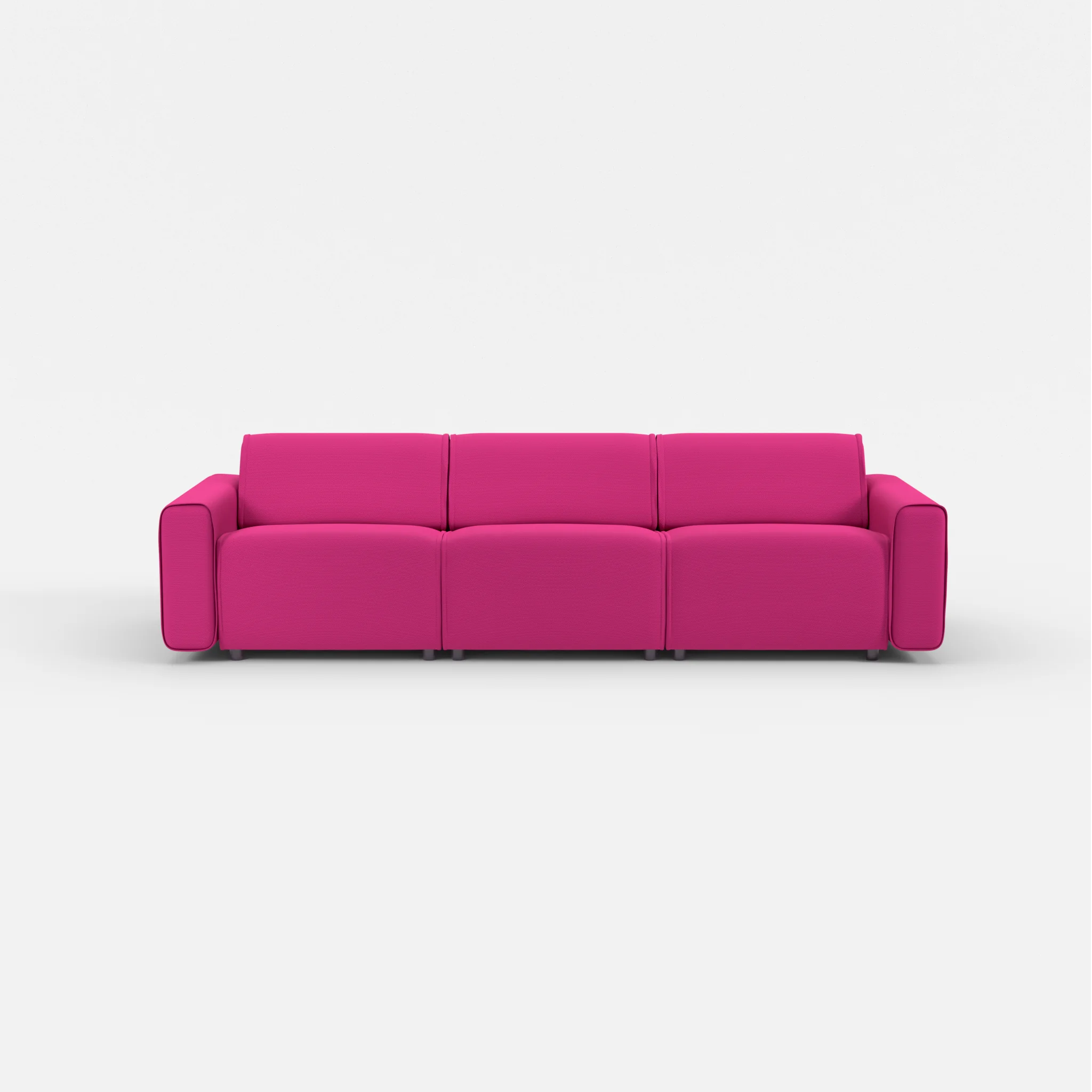 3 Sitzer Sofa Belleform mit breiter Armlehne 2 novummagenta in Magenta von vorne