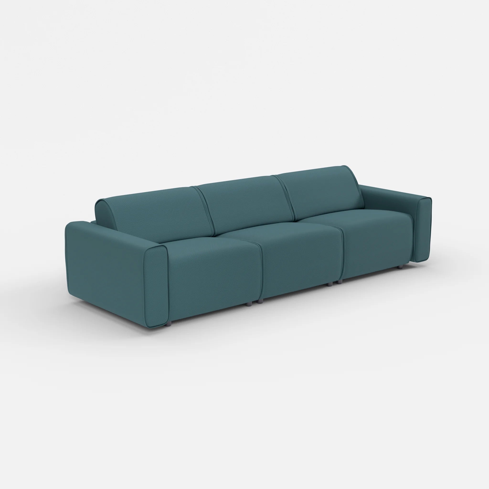 3 Sitzer Sofa Belleform mit breiter Armlehne 2 novumsamoa in Dunkelblau von der Seite
