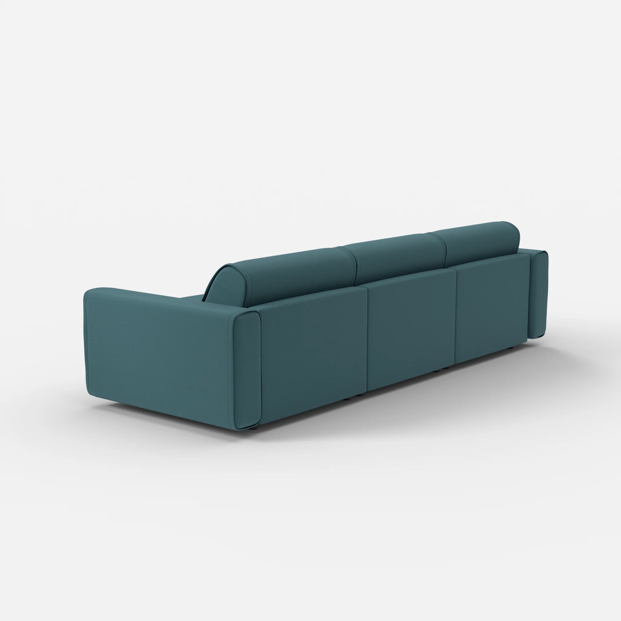 3 Sitzer Sofa Belleform mit breiter Armlehne 2 novumsamoa in Dunkelblau von hinten