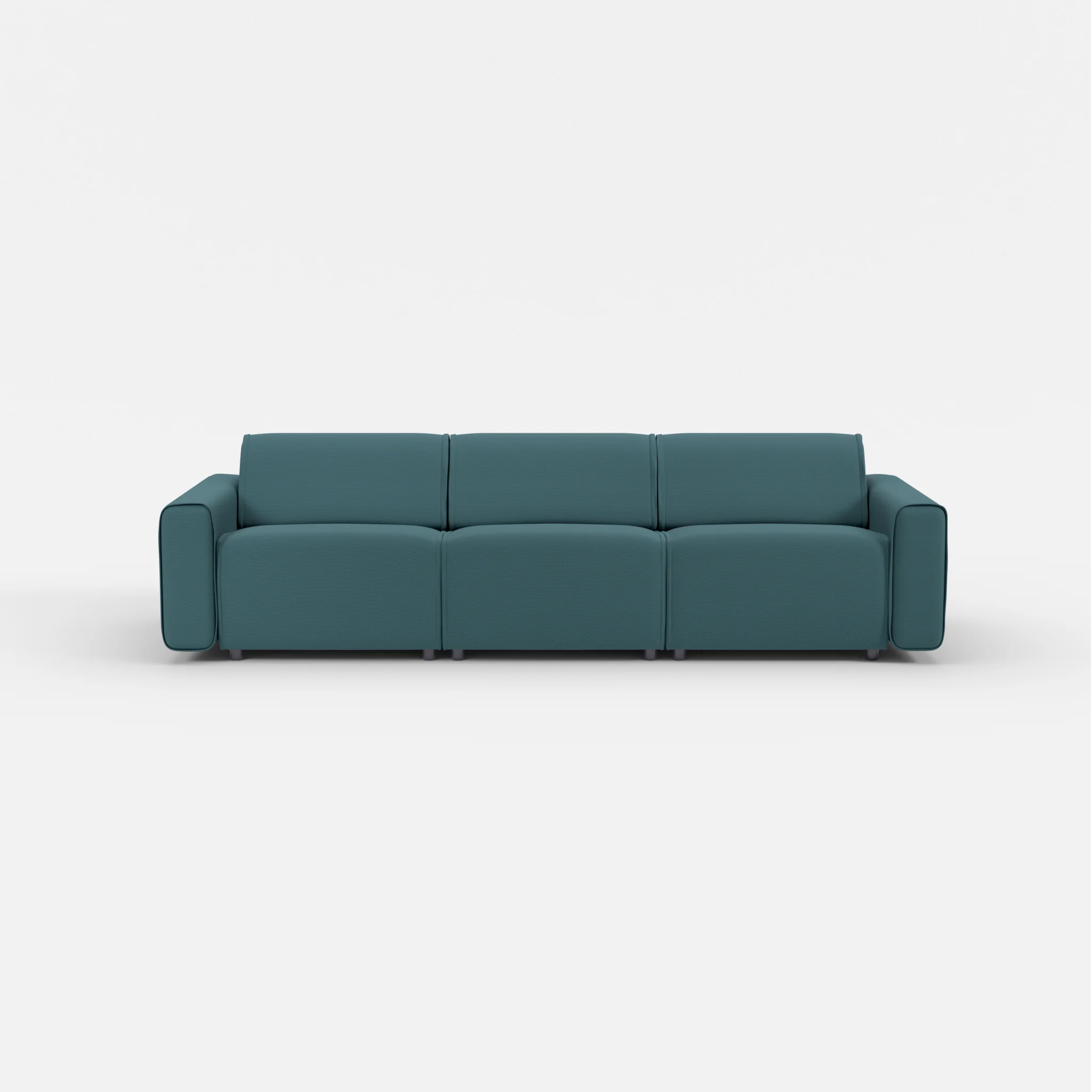 3 Sitzer Sofa Belleform mit breiter Armlehne 2 novumsamoa in Dunkelblau von vorne