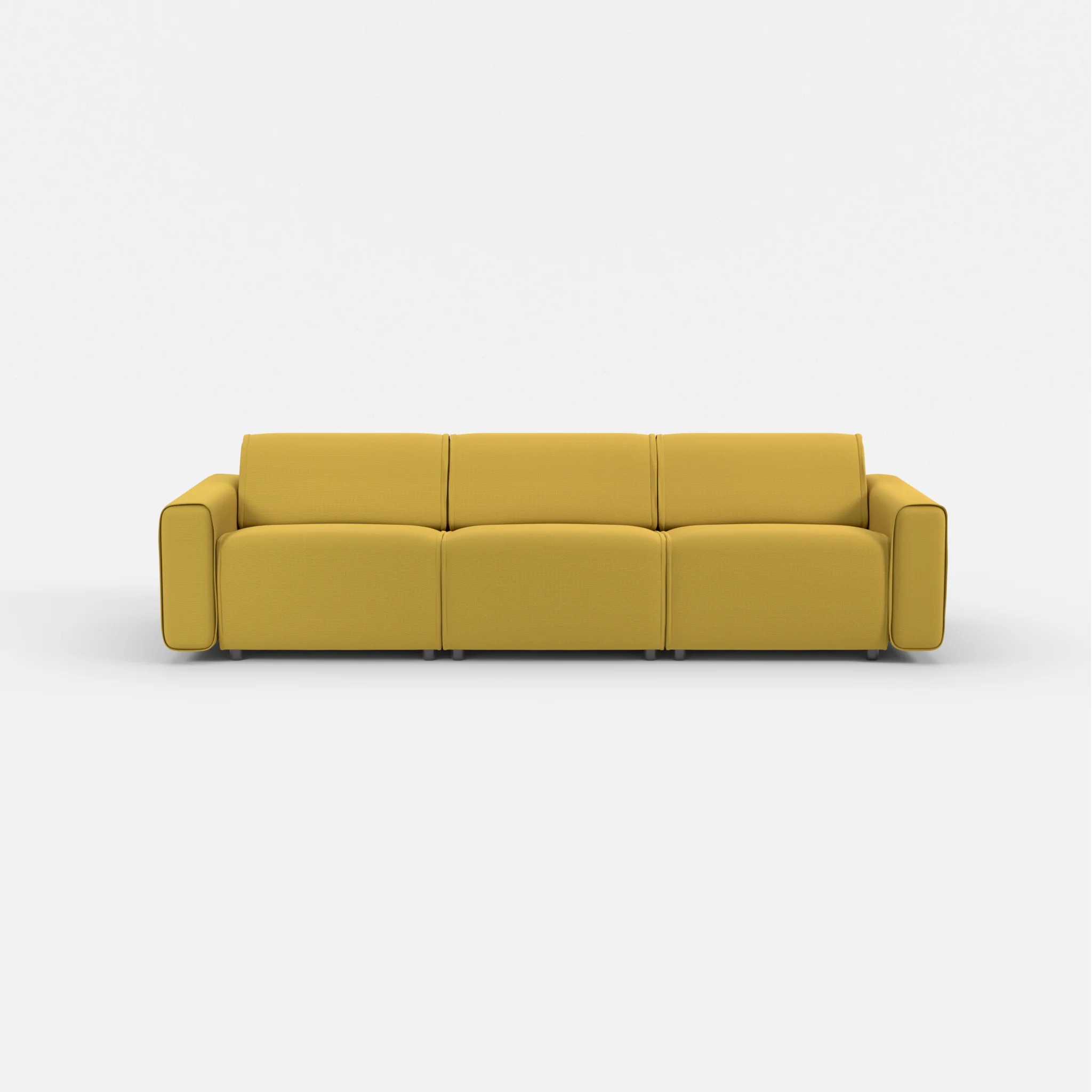 3 Sitzer Sofa Belleform mit breiter Armlehne 2 novumtivoli in Hellgrün von vorne