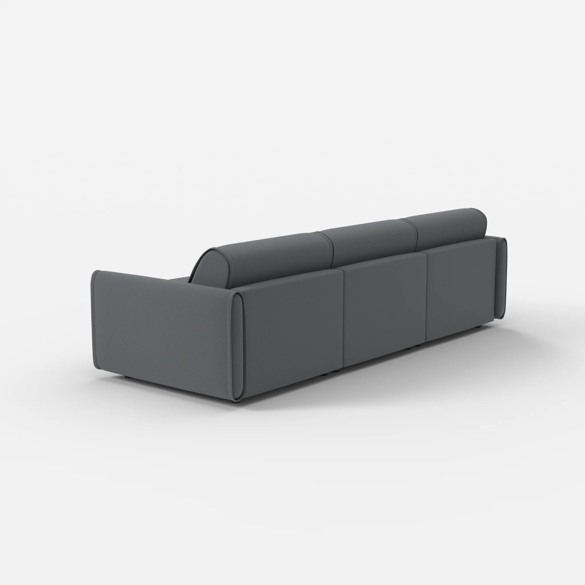 3 Sitzer Sofa Belleform mit schmaler Armlehne 2 credoasphalt in Anthrazit von hinten