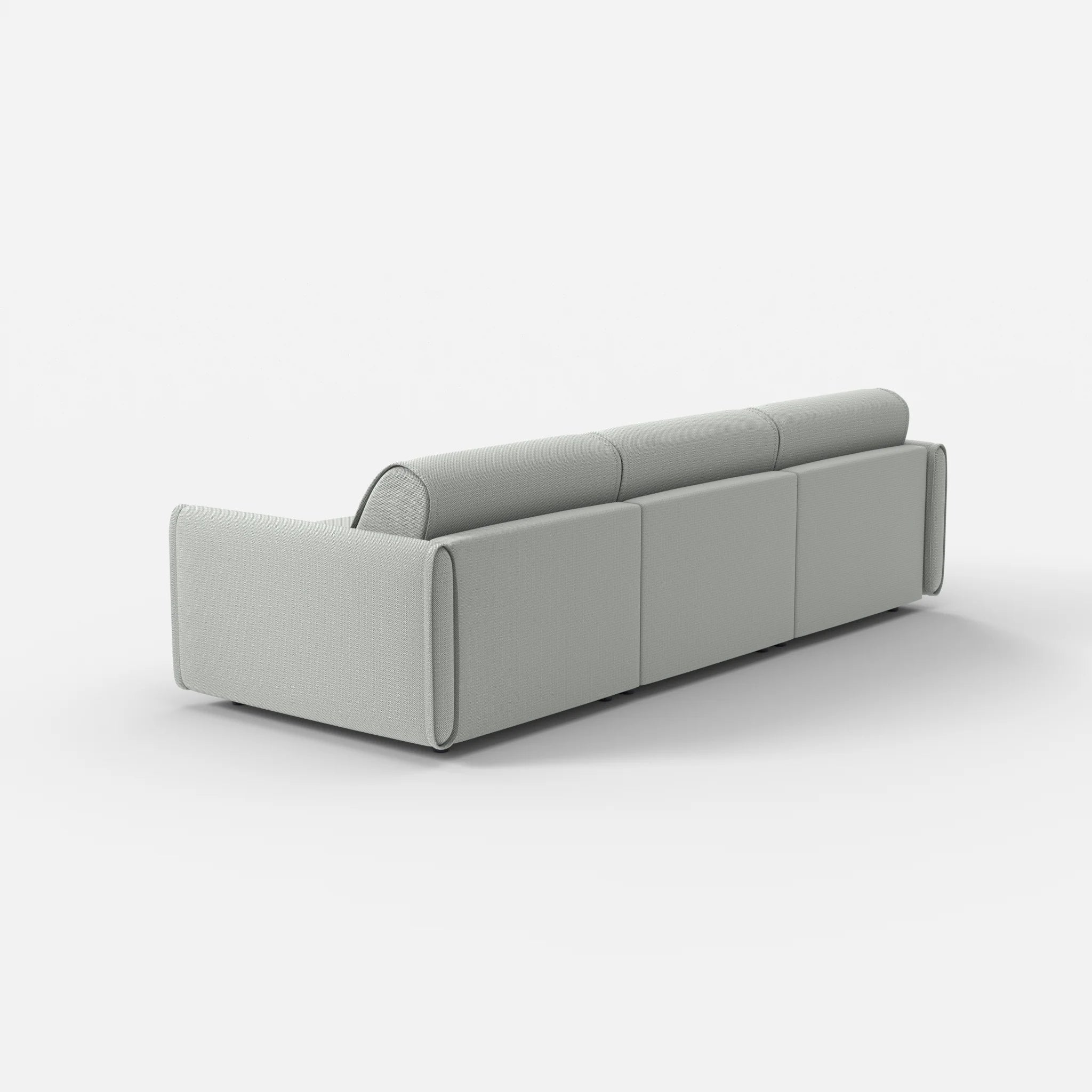 3 Sitzer Sofa Belleform mit schmaler Armlehne 2 credopepper in Dunkelgrau von hinten
