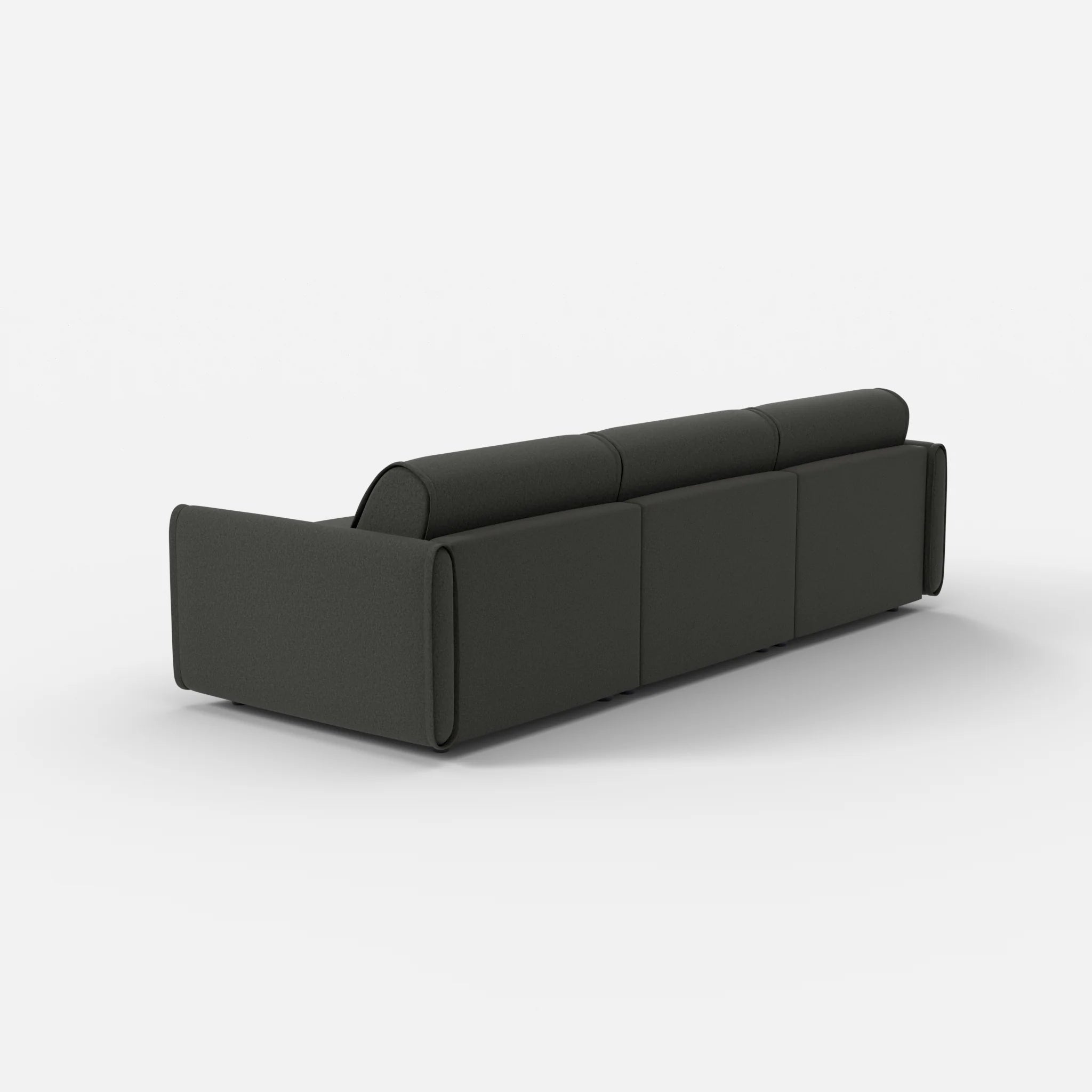 3 Sitzer Sofa Belleform mit schmaler Armlehne 2 dama0002 in Anthrazit von hinten
