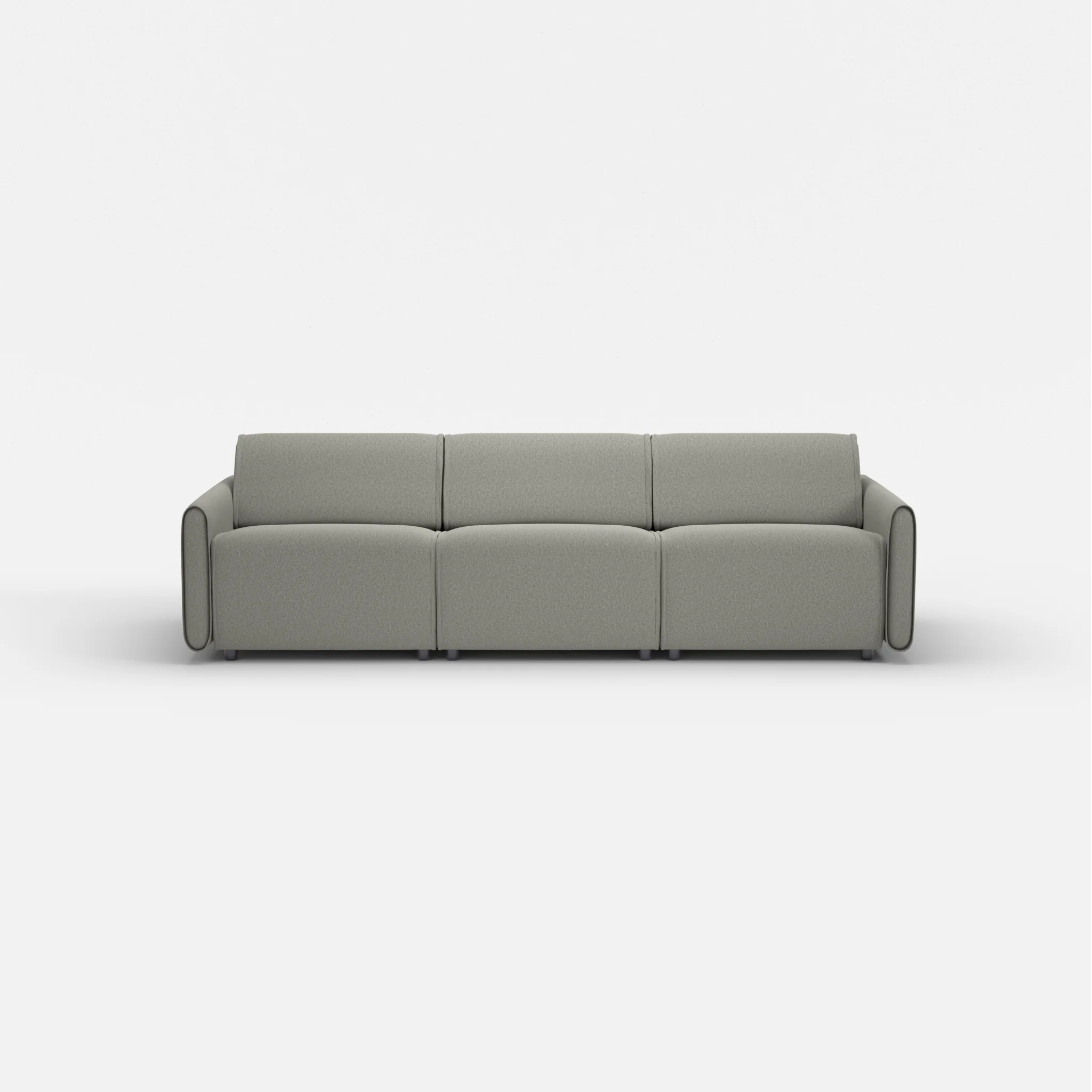 3 Sitzer Sofa Belleform mit schmaler Armlehne 2 dama0003 in Mittelgrau von vorne
