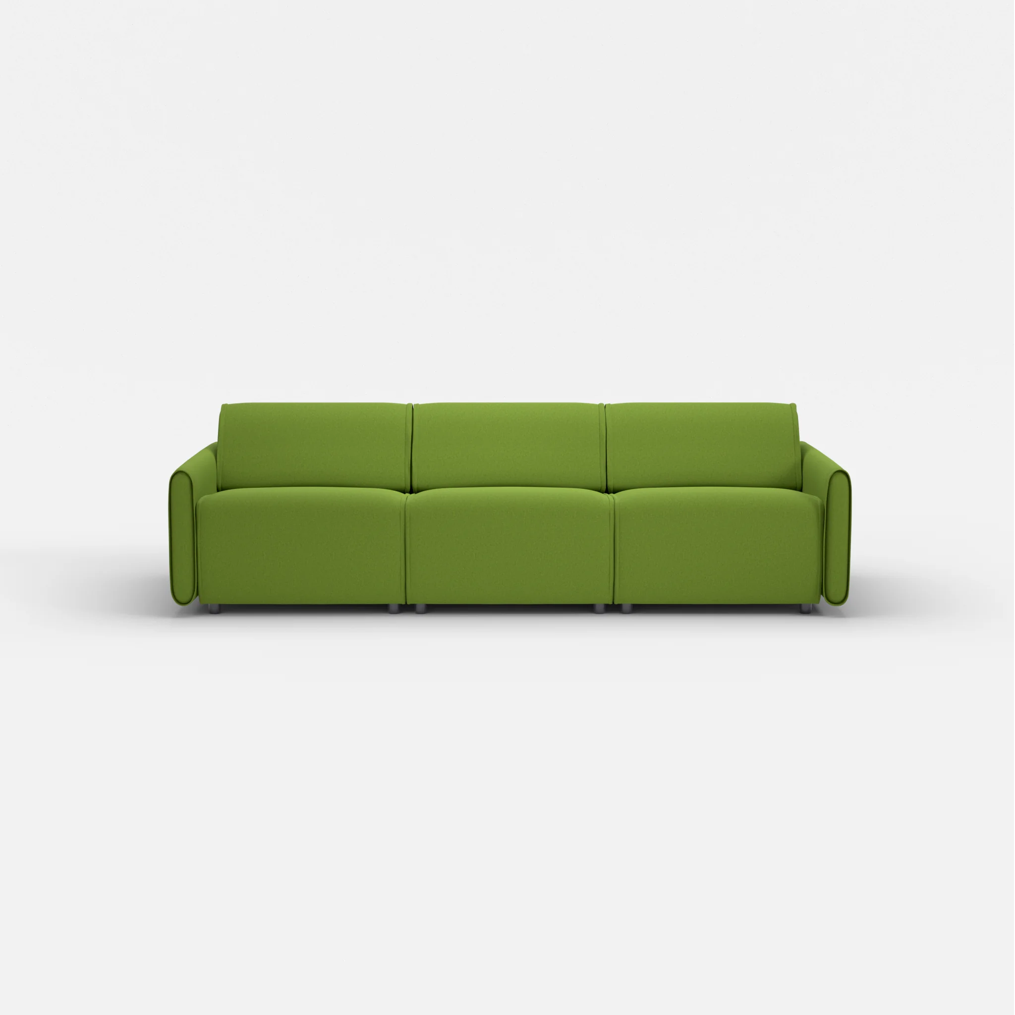 3 Sitzer Sofa Belleform mit schmaler Armlehne 2 dama0027 in Grün von vorne