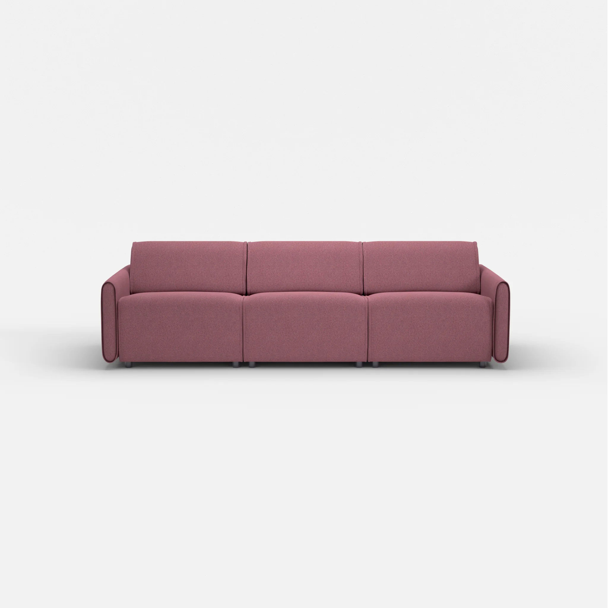 3 Sitzer Sofa Belleform mit schmaler Armlehne 2 dama0041 in Violett von vorne