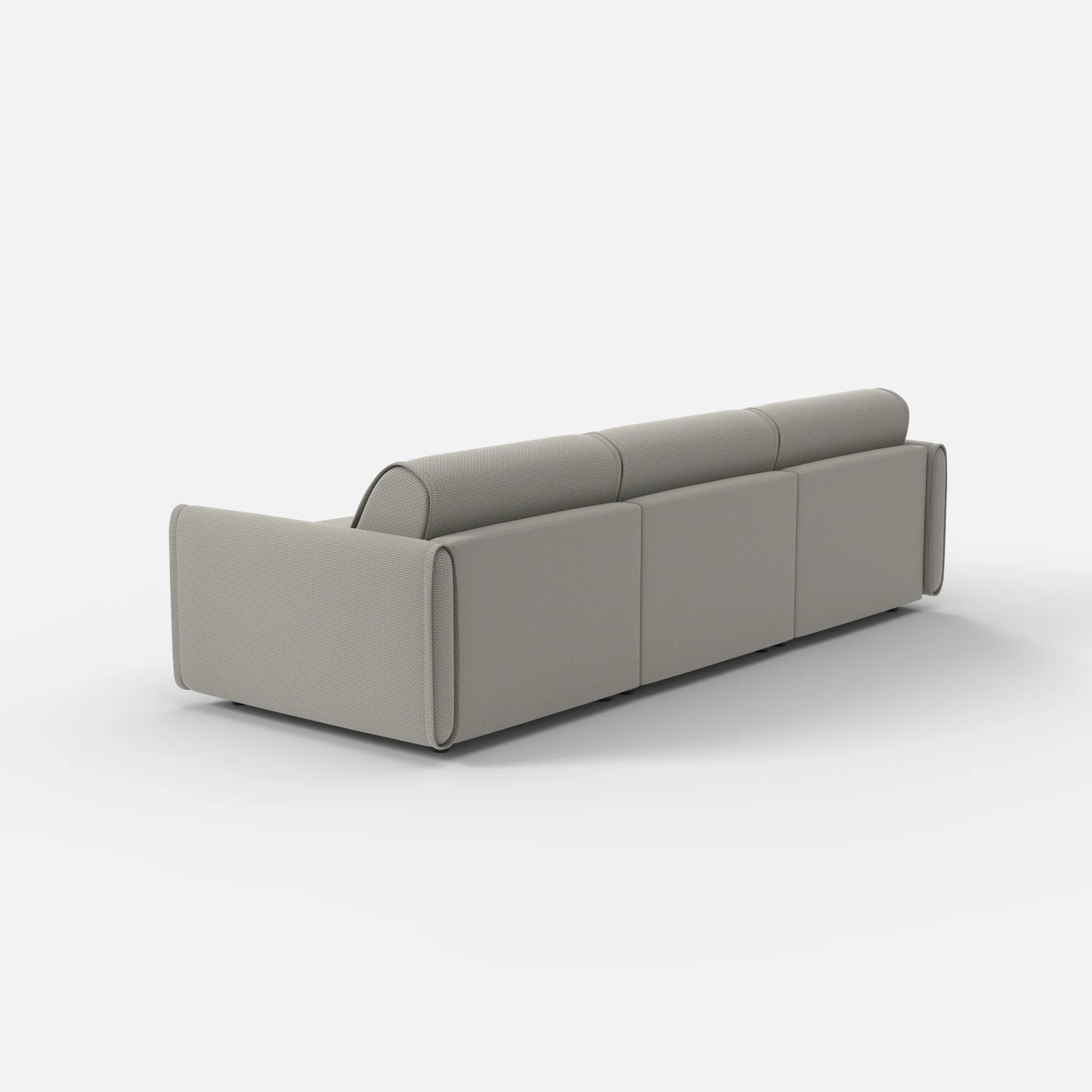 3 Sitzer Sofa Belleform mit schmaler Armlehne 2 nabucco1003 in Hellgrau von hinten