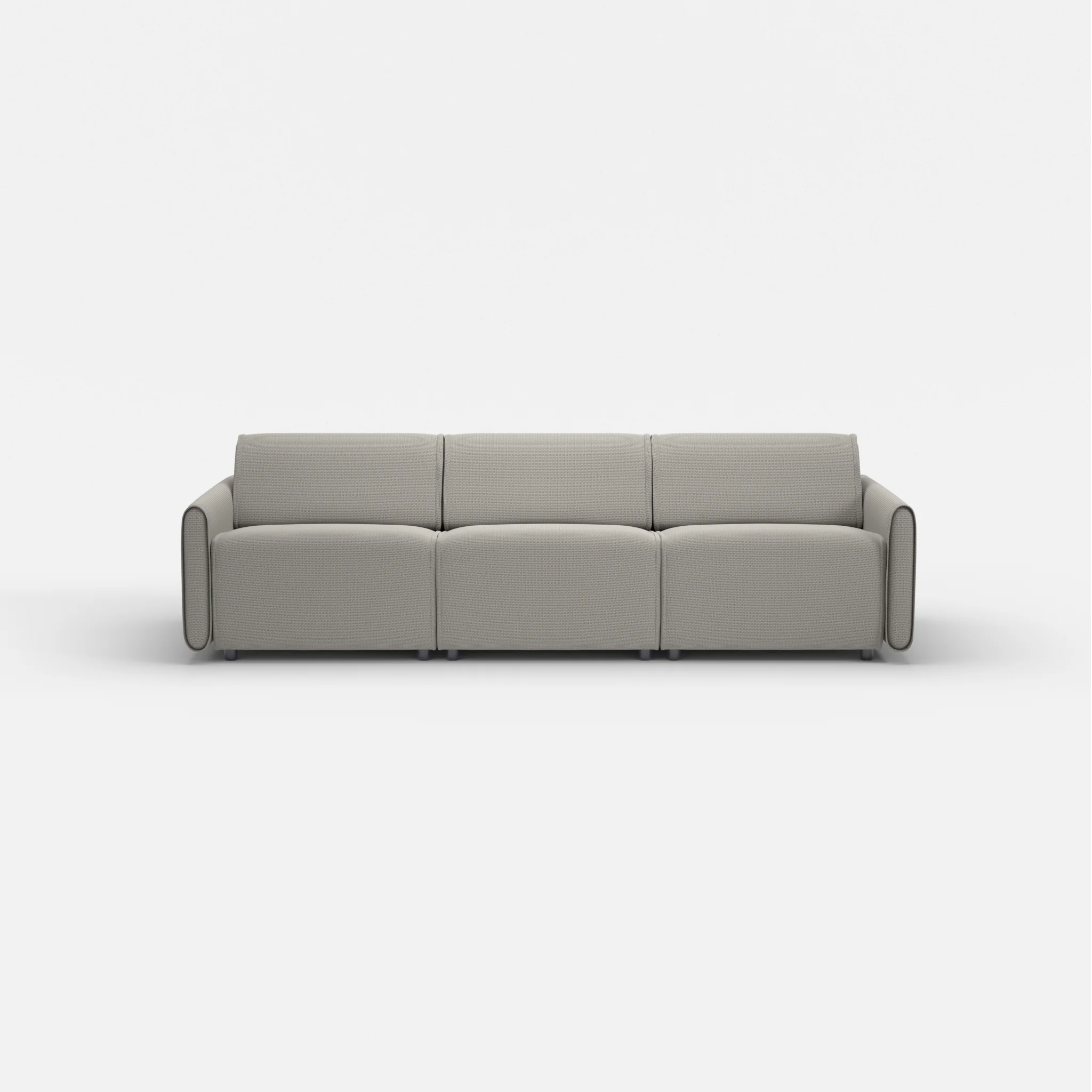 3 Sitzer Sofa Belleform mit schmaler Armlehne 2 nabucco1003 in Hellgrau von vorne