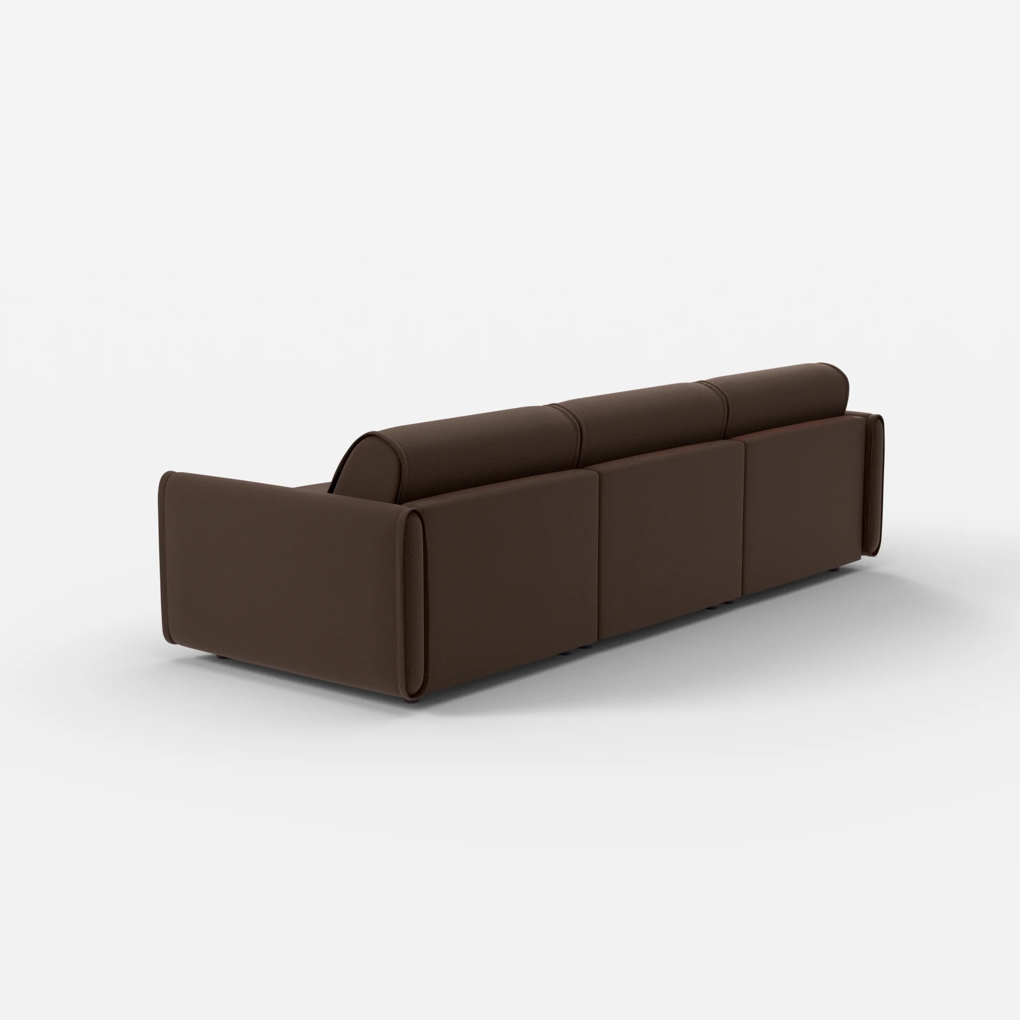 3 Sitzer Sofa Belleform mit schmaler Armlehne 2 nabucco2022 in Dunkelbraun von hinten
