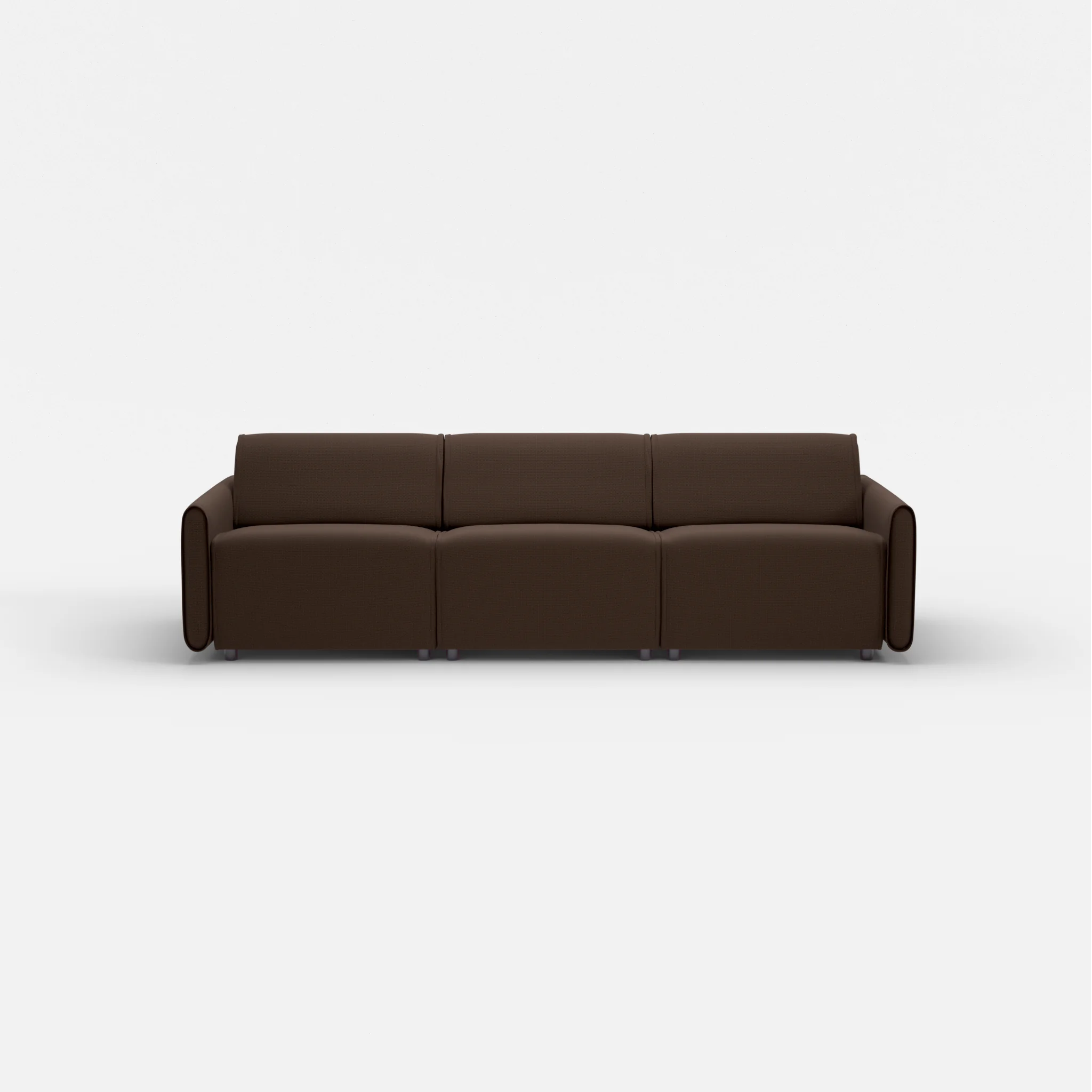 3 Sitzer Sofa Belleform mit schmaler Armlehne 2 nabucco2022 in Dunkelbraun von vorne