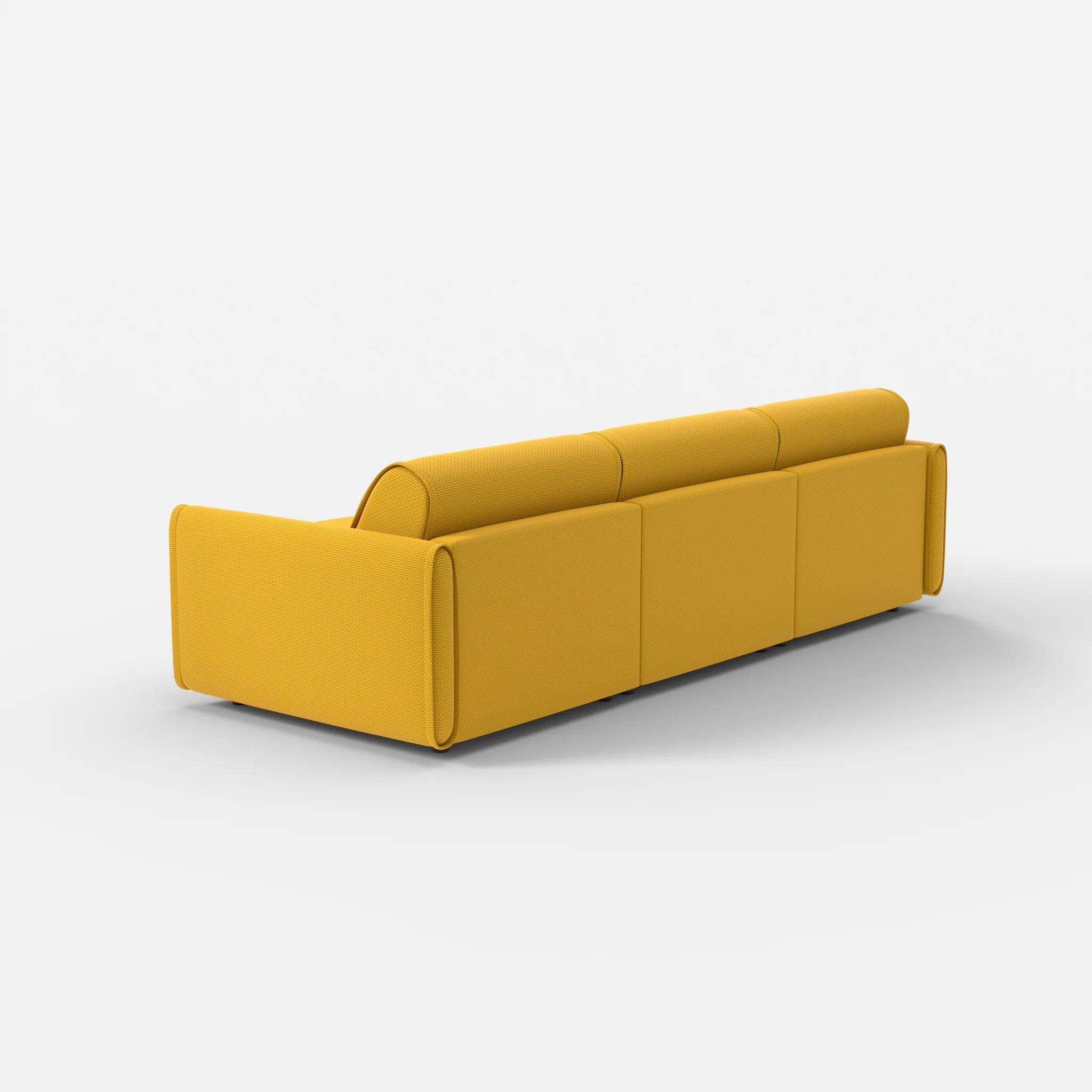 3 Sitzer Sofa Belleform mit schmaler Armlehne 2 nabucco3019 in Curry von hinten