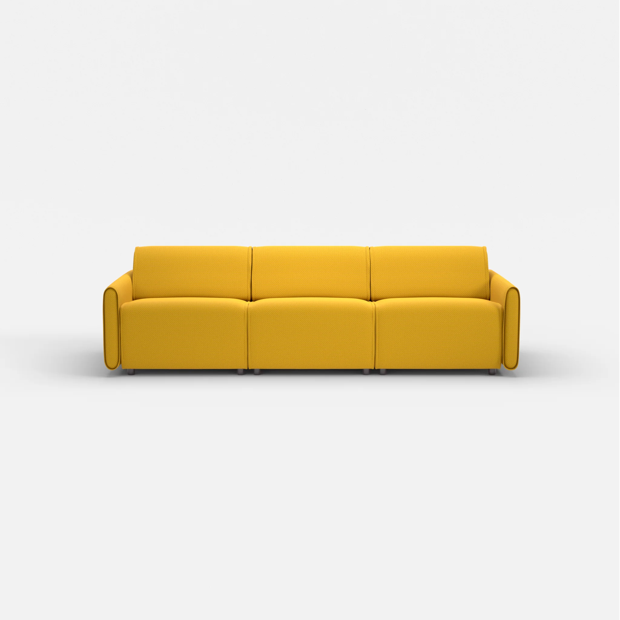 3 Sitzer Sofa Belleform mit schmaler Armlehne 2 nabucco3019 in Curry von vorne