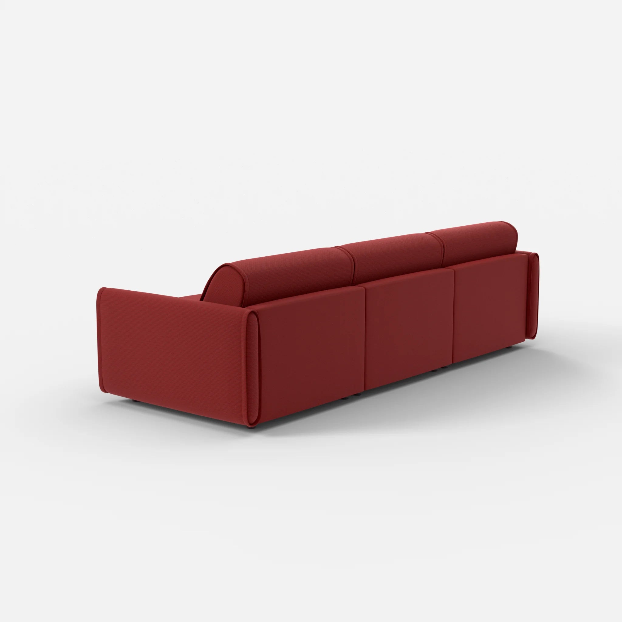3 Sitzer Sofa Belleform mit schmaler Armlehne 2 nabucco4021 in Rot von hinten