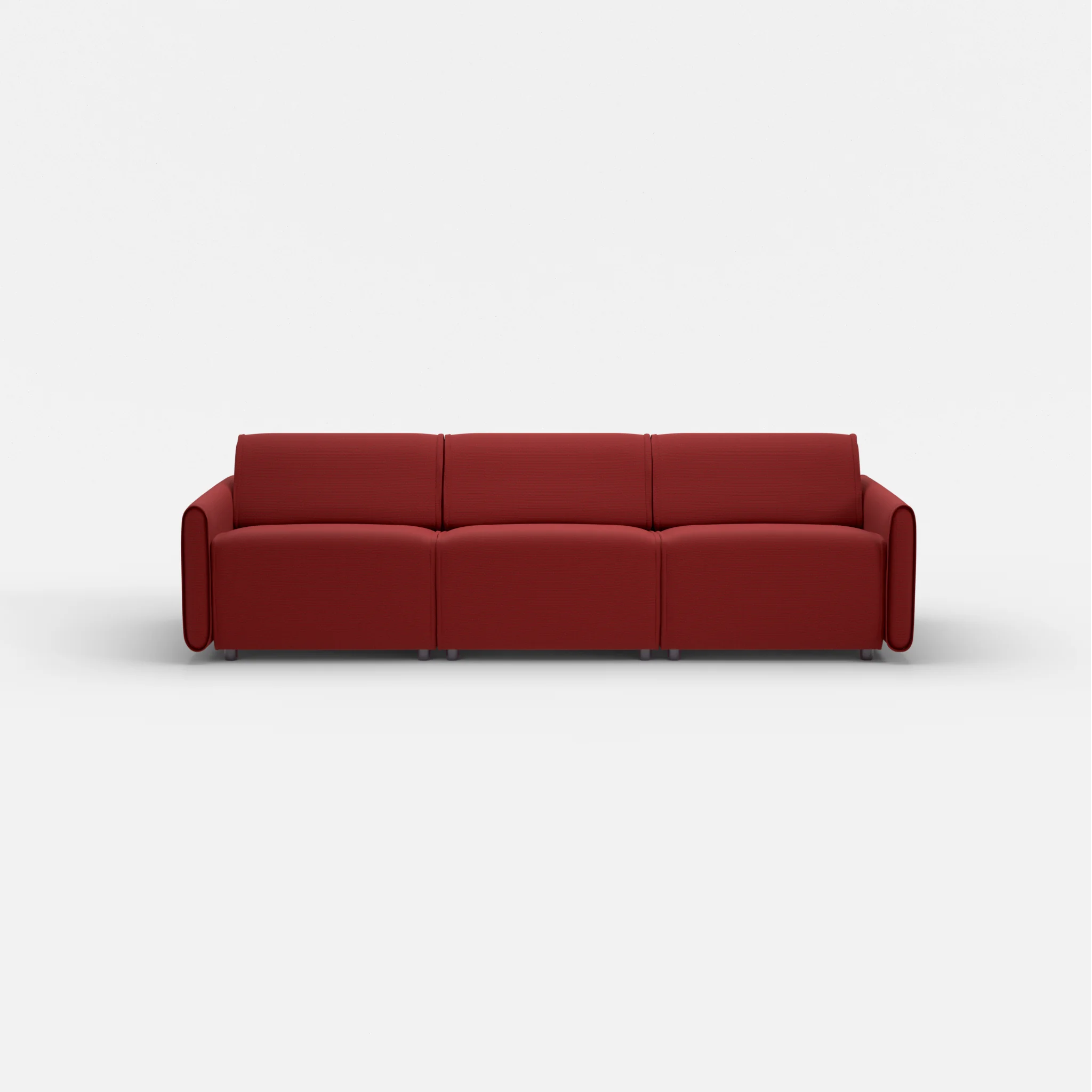 3 Sitzer Sofa Belleform mit schmaler Armlehne 2 nabucco4021 in Rot von vorne