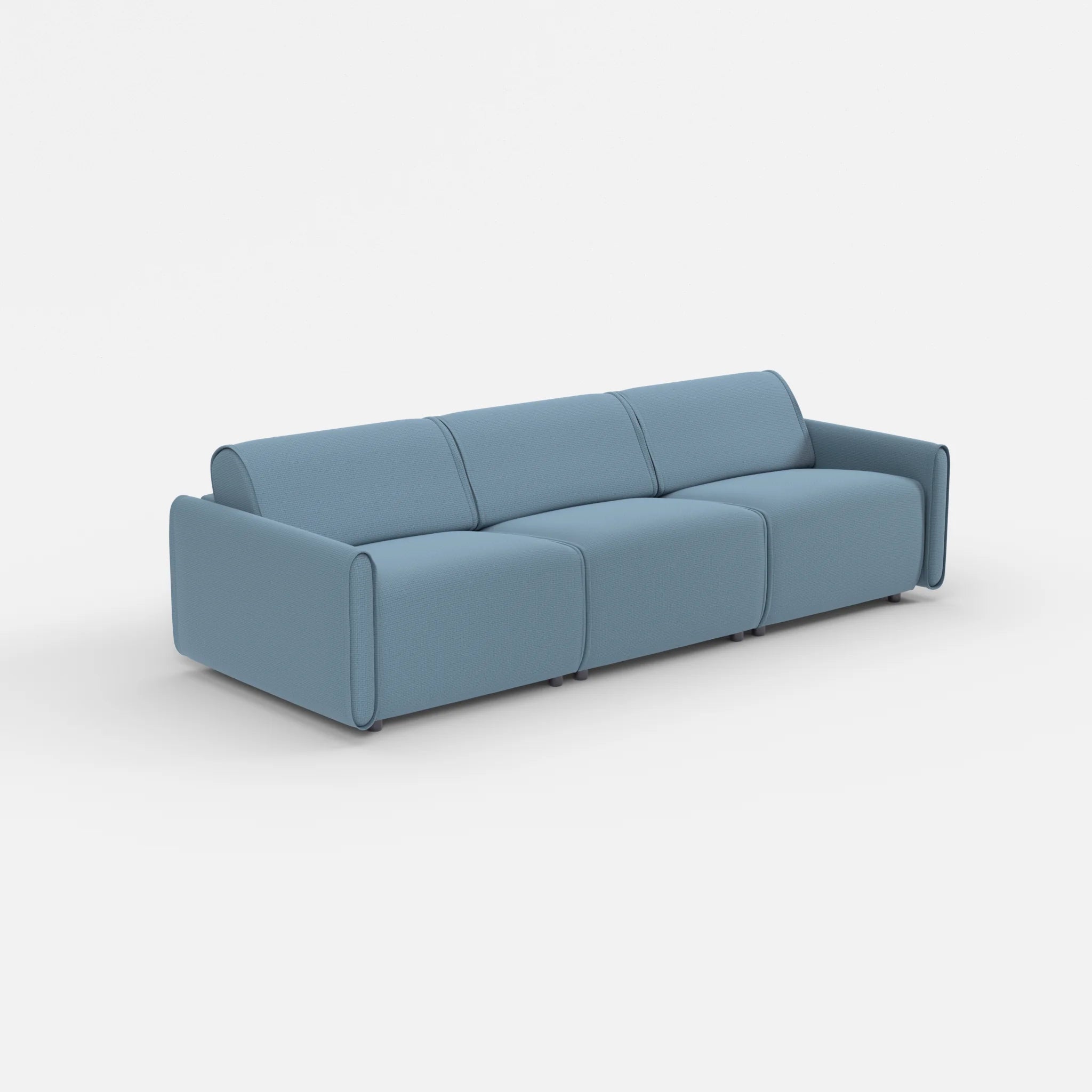 3 Sitzer Sofa Belleform mit schmaler Armlehne 2 nabucco6043 in Blau von der Seite