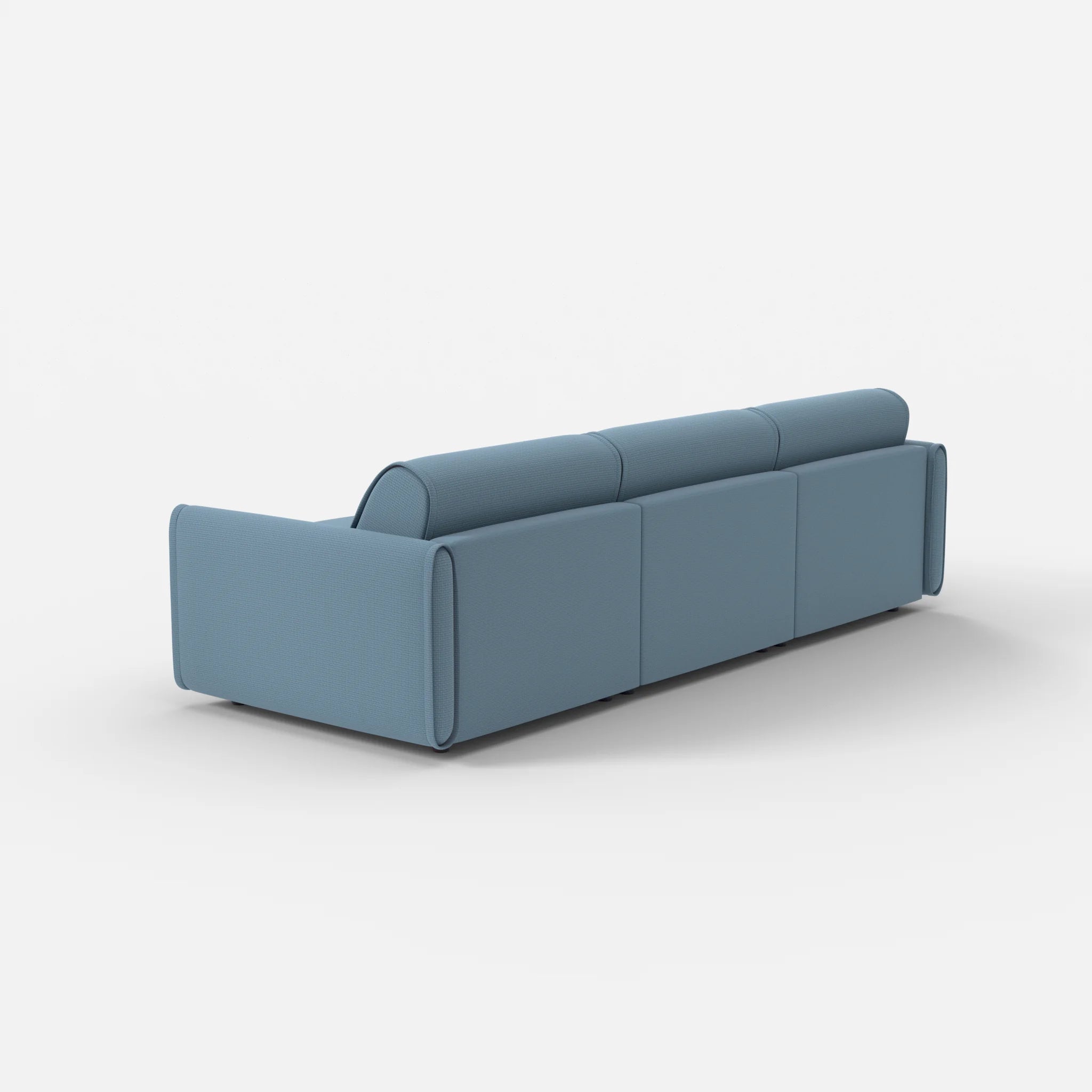 3 Sitzer Sofa Belleform mit schmaler Armlehne 2 nabucco6043 in Blau von hinten