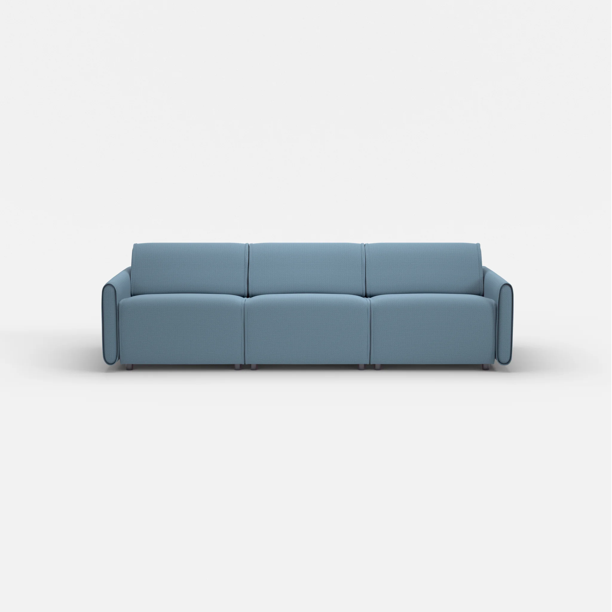 3 Sitzer Sofa Belleform mit schmaler Armlehne 2 nabucco6043 in Blau von vorne