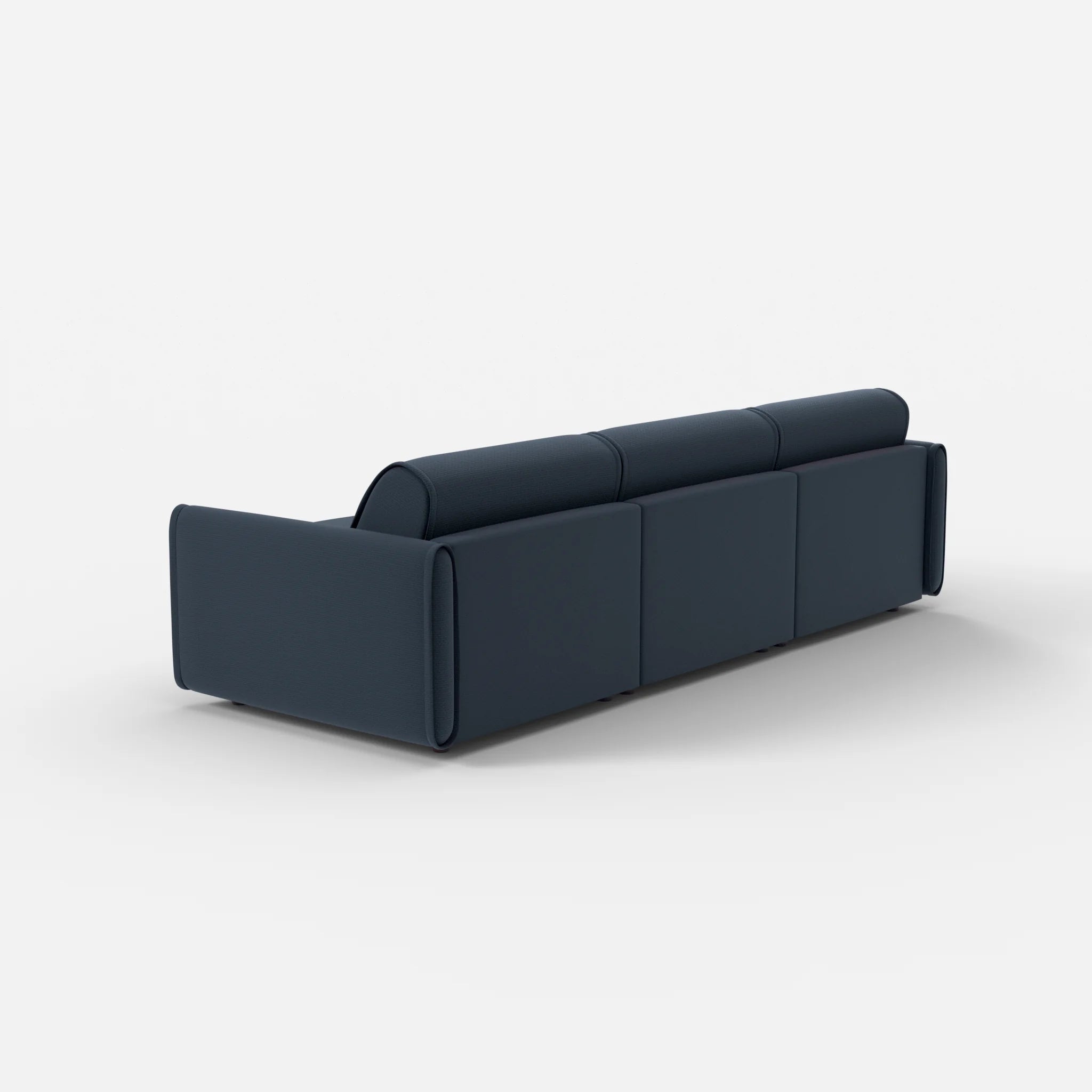 3 Sitzer Sofa Belleform mit schmaler Armlehne 2 nabucco6098 in Dunkelblau von hinten