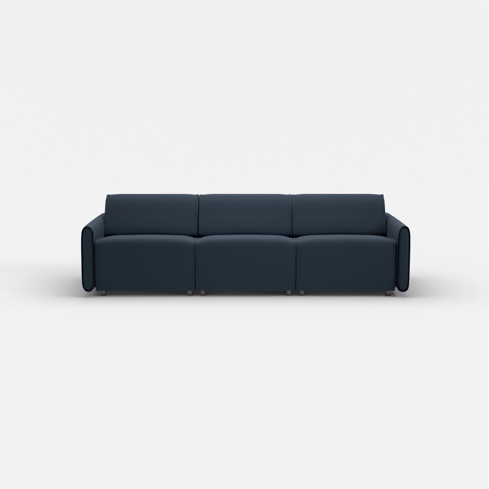 3 Sitzer Sofa Belleform mit schmaler Armlehne 2 nabucco6098 in Dunkelblau von vorne