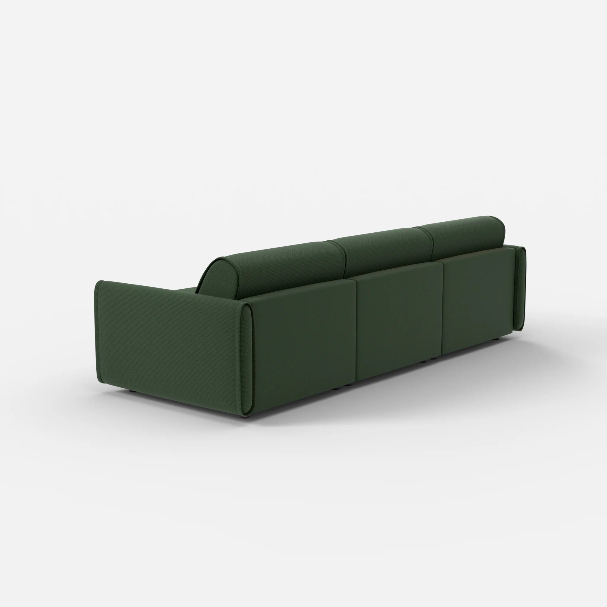 3 Sitzer Sofa Belleform mit schmaler Armlehne 2 nabucco7029 in Dunkelgrün von hinten