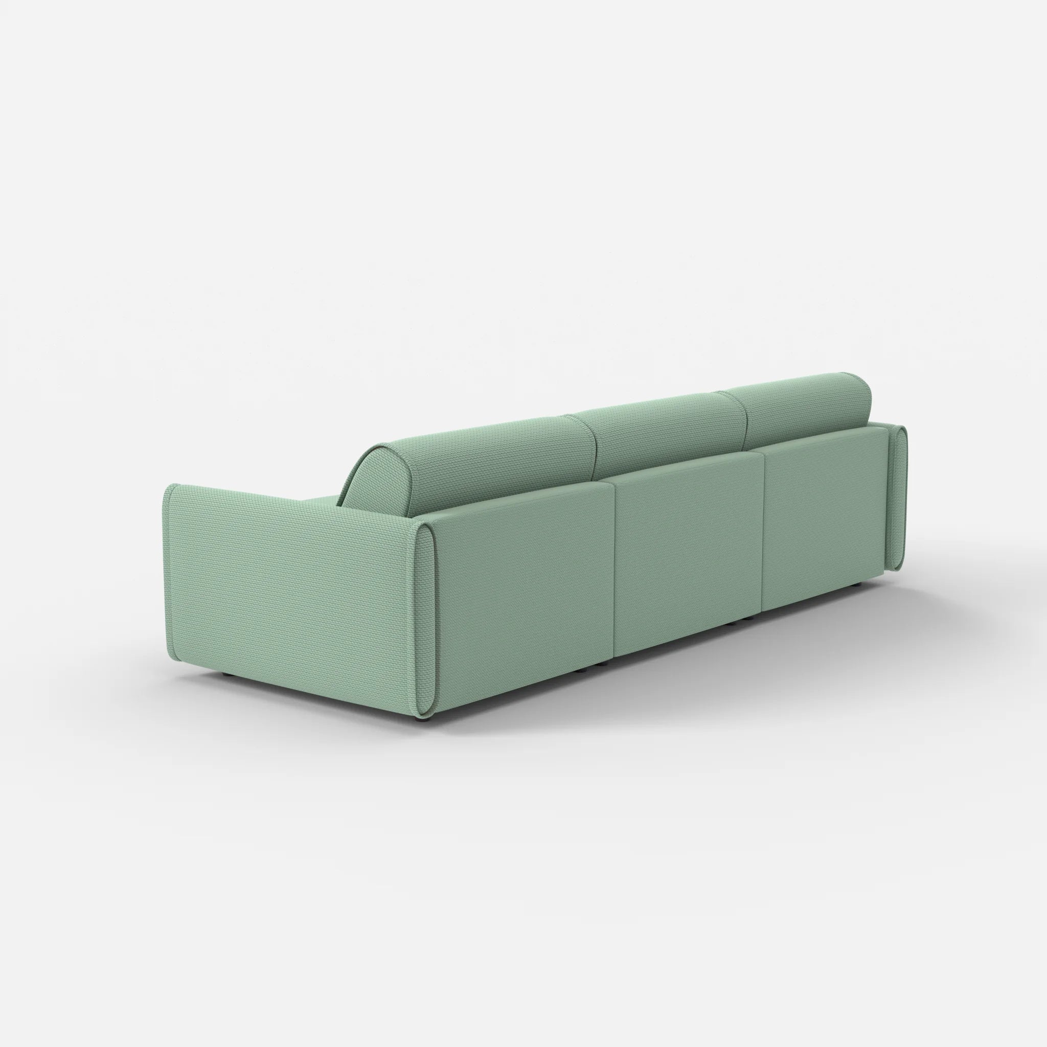 3 Sitzer Sofa Belleform mit schmaler Armlehne 2 nabucco7030 in Türkis von hinten