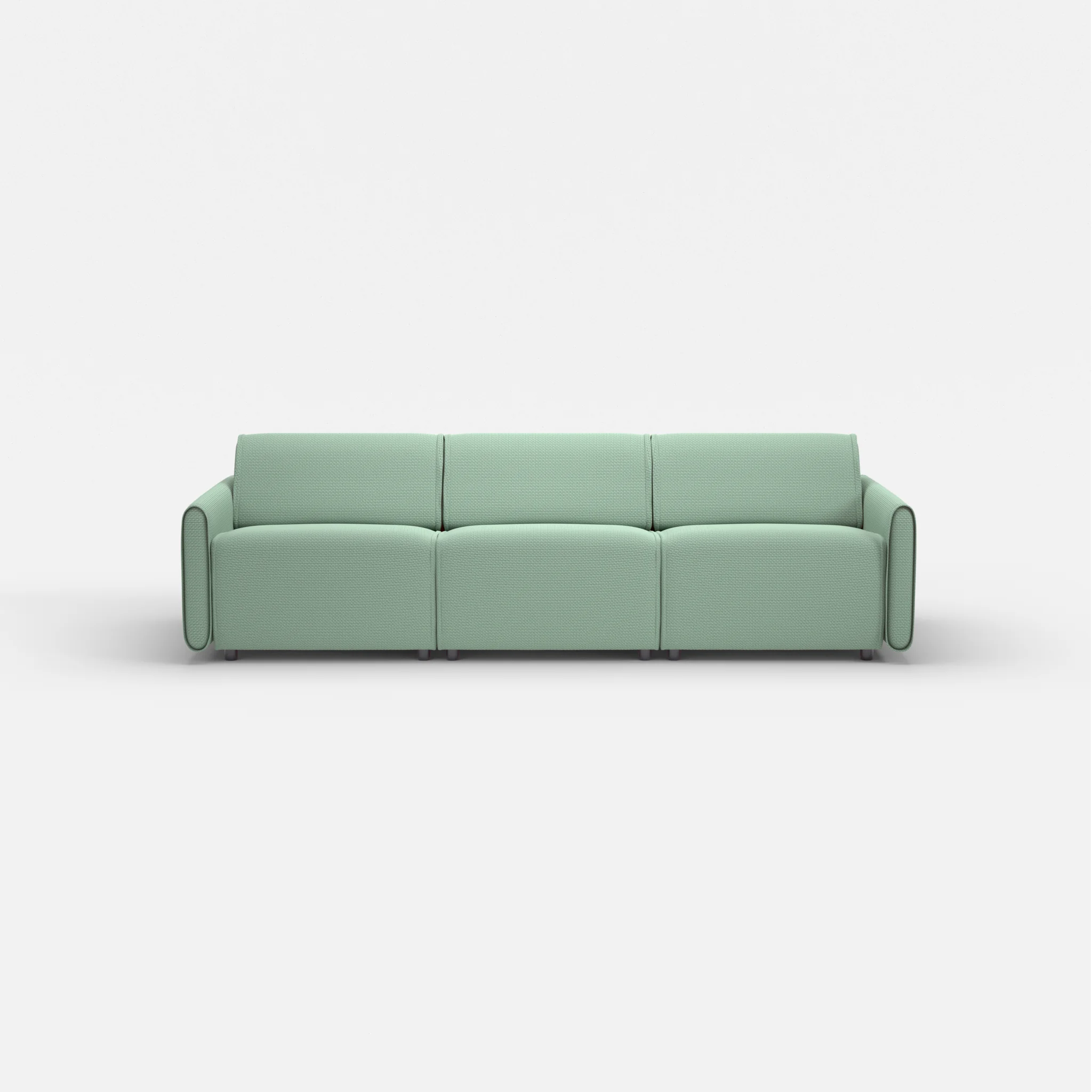 3 Sitzer Sofa Belleform mit schmaler Armlehne 2 nabucco7030 in Türkis von vorne