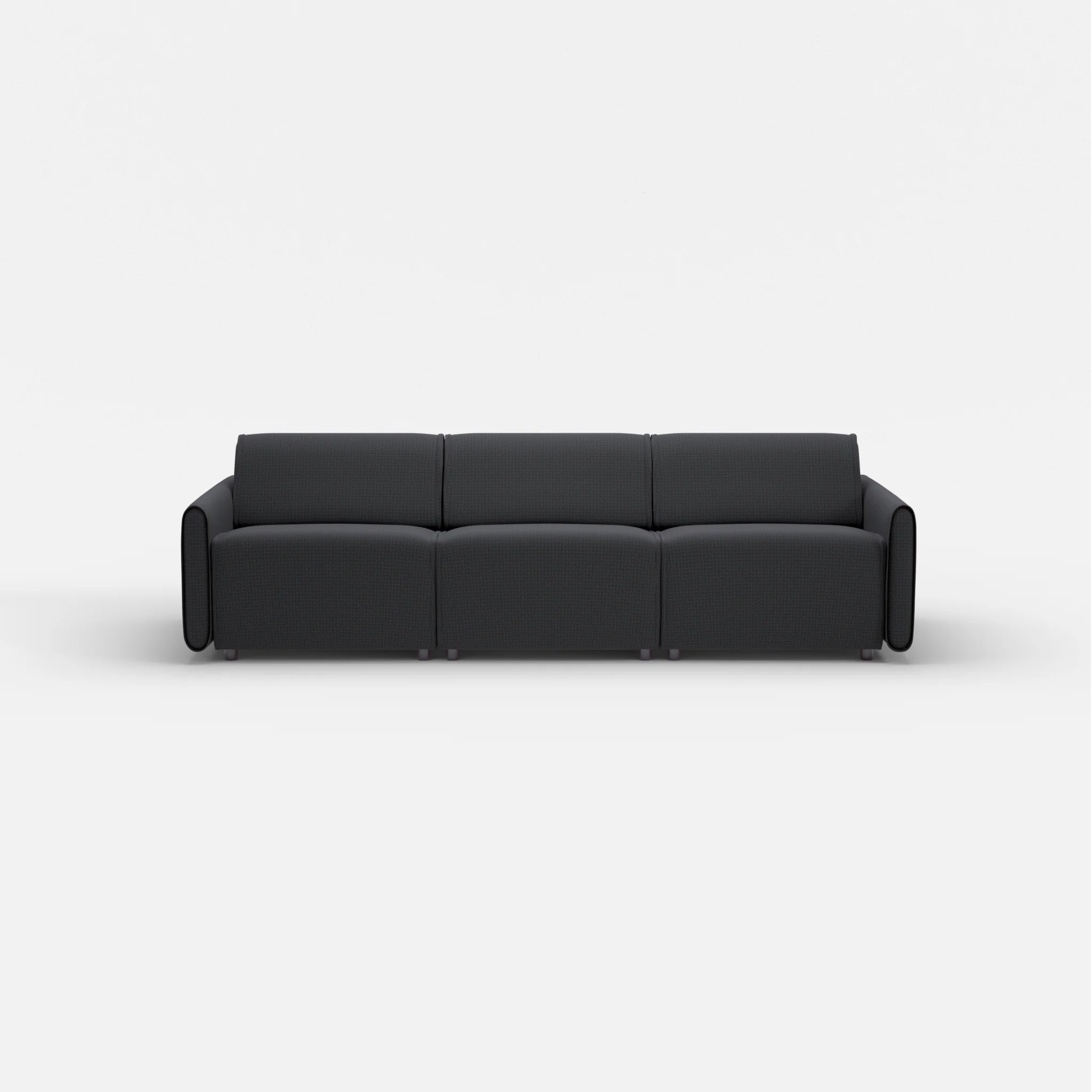 3 Sitzer Sofa Belleform mit schmaler Armlehne 2 nabucco8019 in Anthrazit von vorne