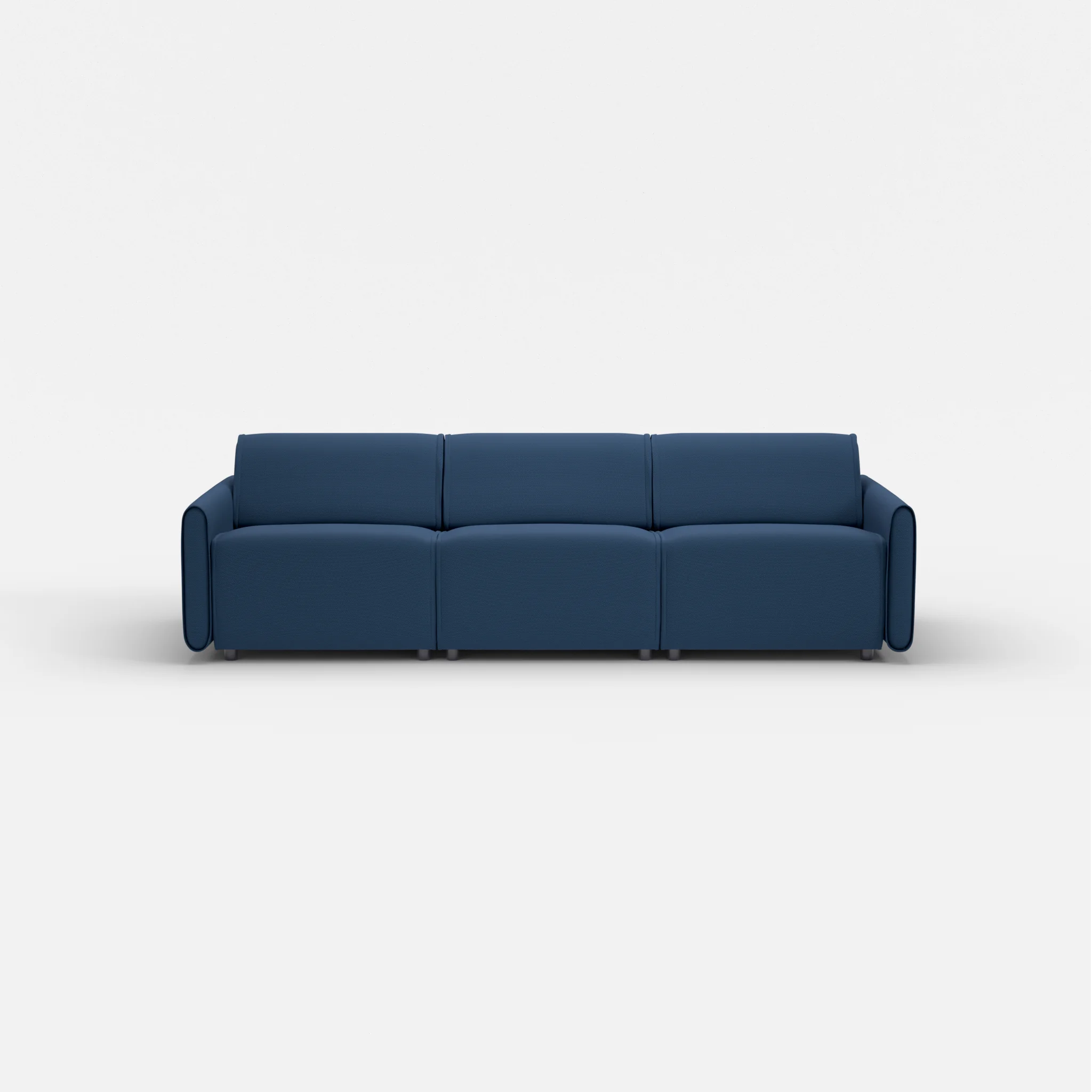 3 Sitzer Sofa Belleform mit schmaler Armlehne 2 novumamur in Navy von vorne