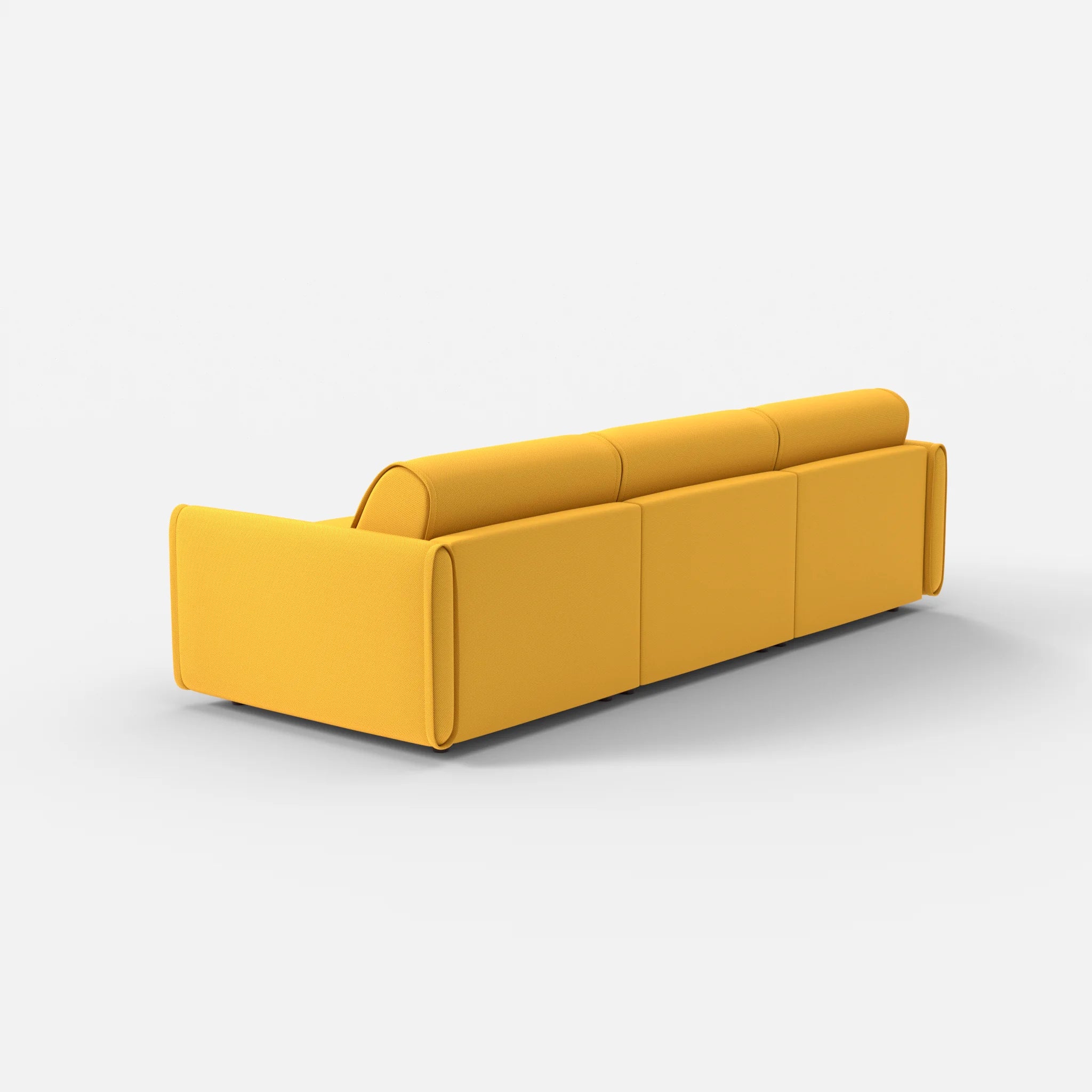 3 Sitzer Sofa Belleform mit schmaler Armlehne 2 novumcurry in Curry von hinten