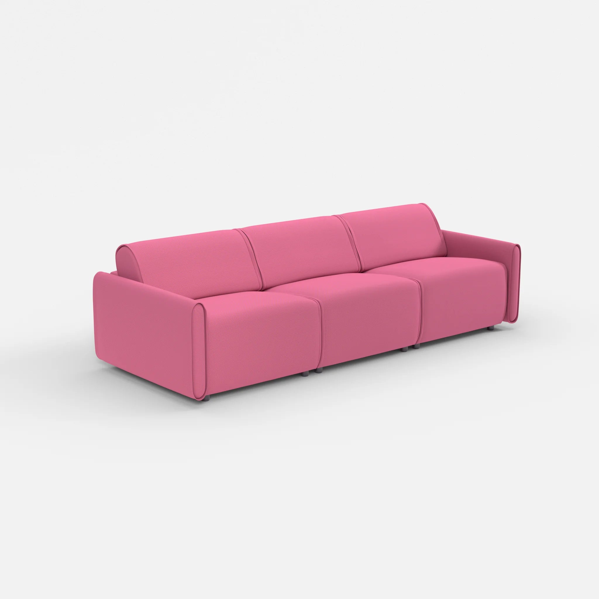 3 Sitzer Sofa Belleform mit schmaler Armlehne 2 novumlitchi in Violett von der Seite