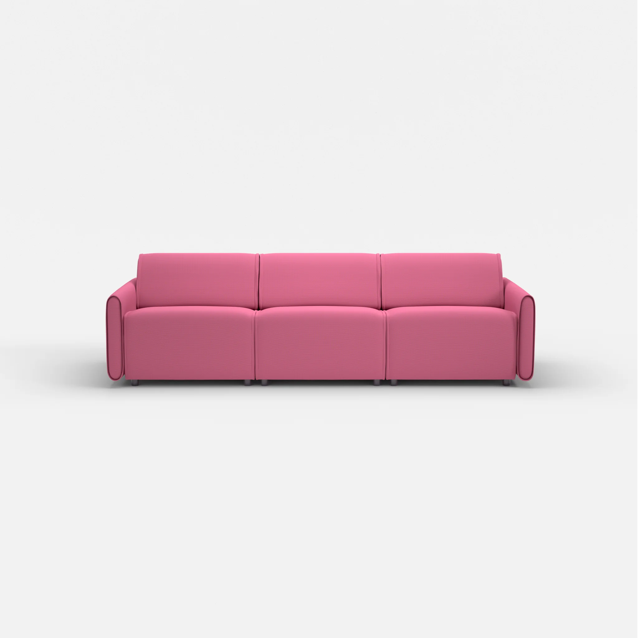 3 Sitzer Sofa Belleform mit schmaler Armlehne 2 novumlitchi in Violett von vorne