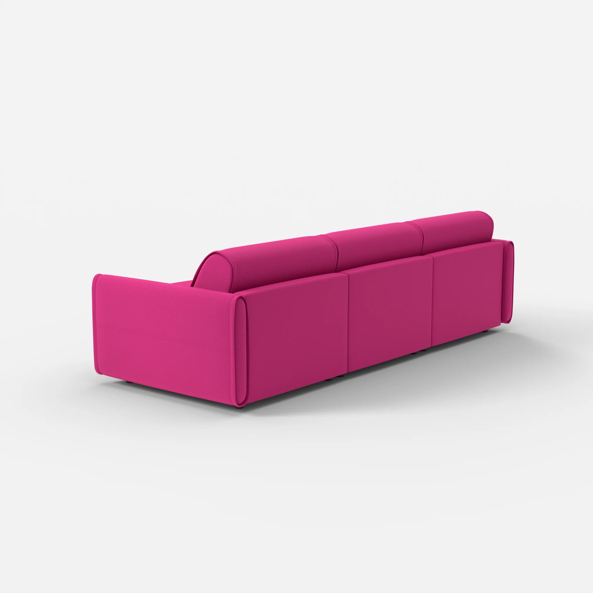3 Sitzer Sofa Belleform mit schmaler Armlehne 2 novummagenta in Magenta von hinten