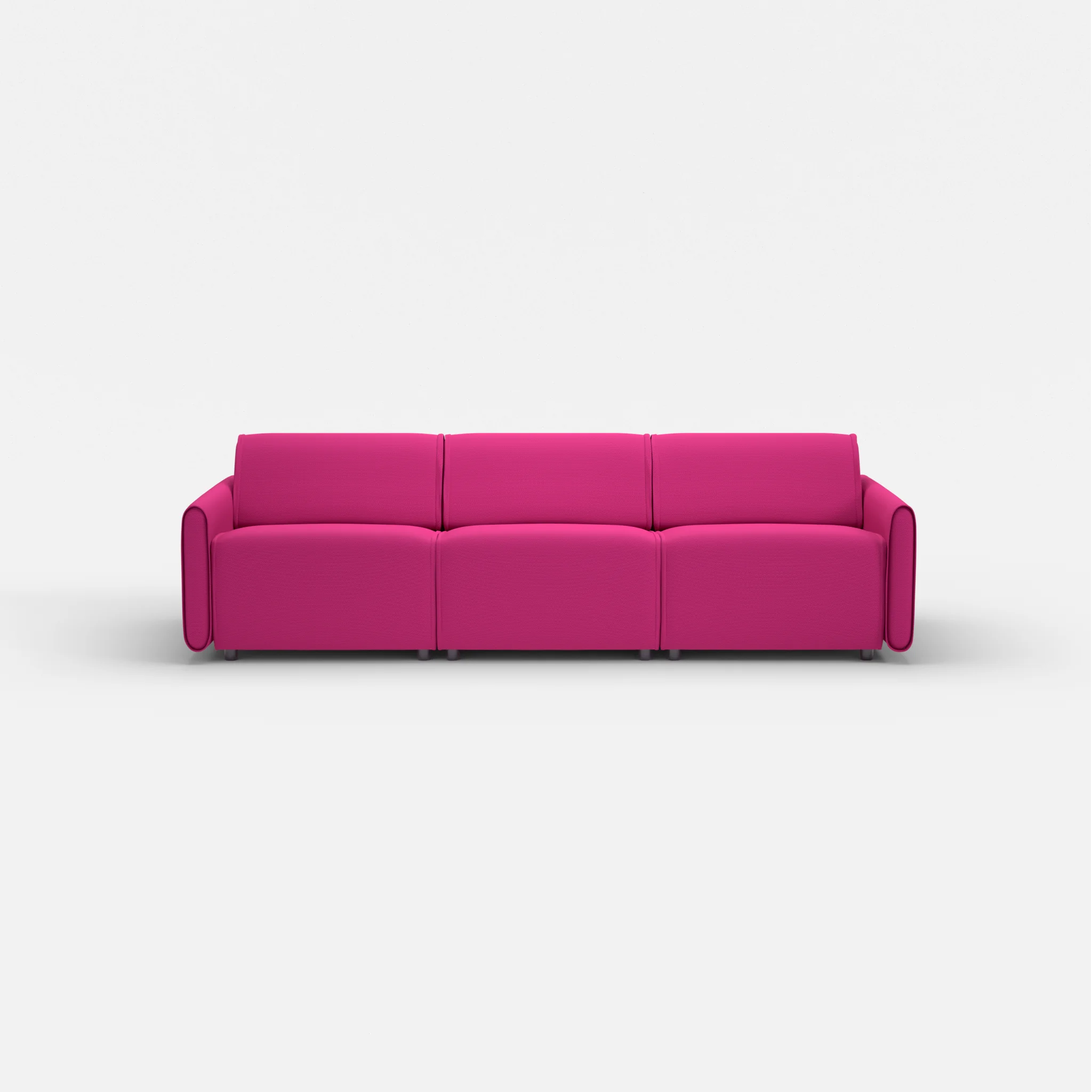 3 Sitzer Sofa Belleform mit schmaler Armlehne 2 novummagenta in Magenta von vorne