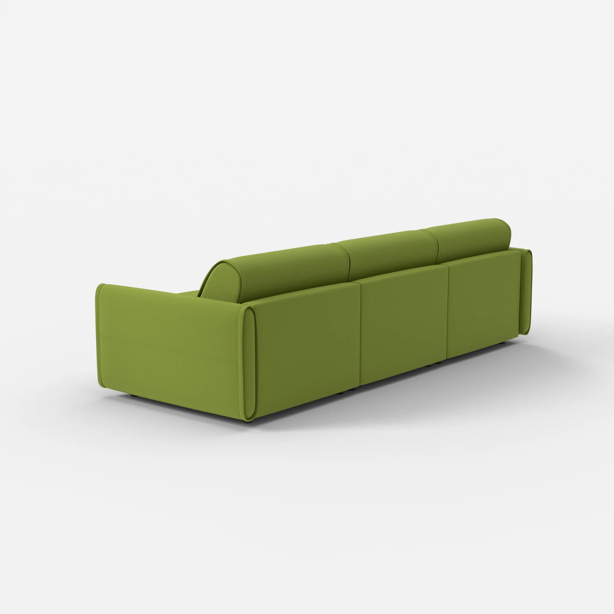 3 Sitzer Sofa Belleform mit schmaler Armlehne 2 novummoss in Grün von hinten