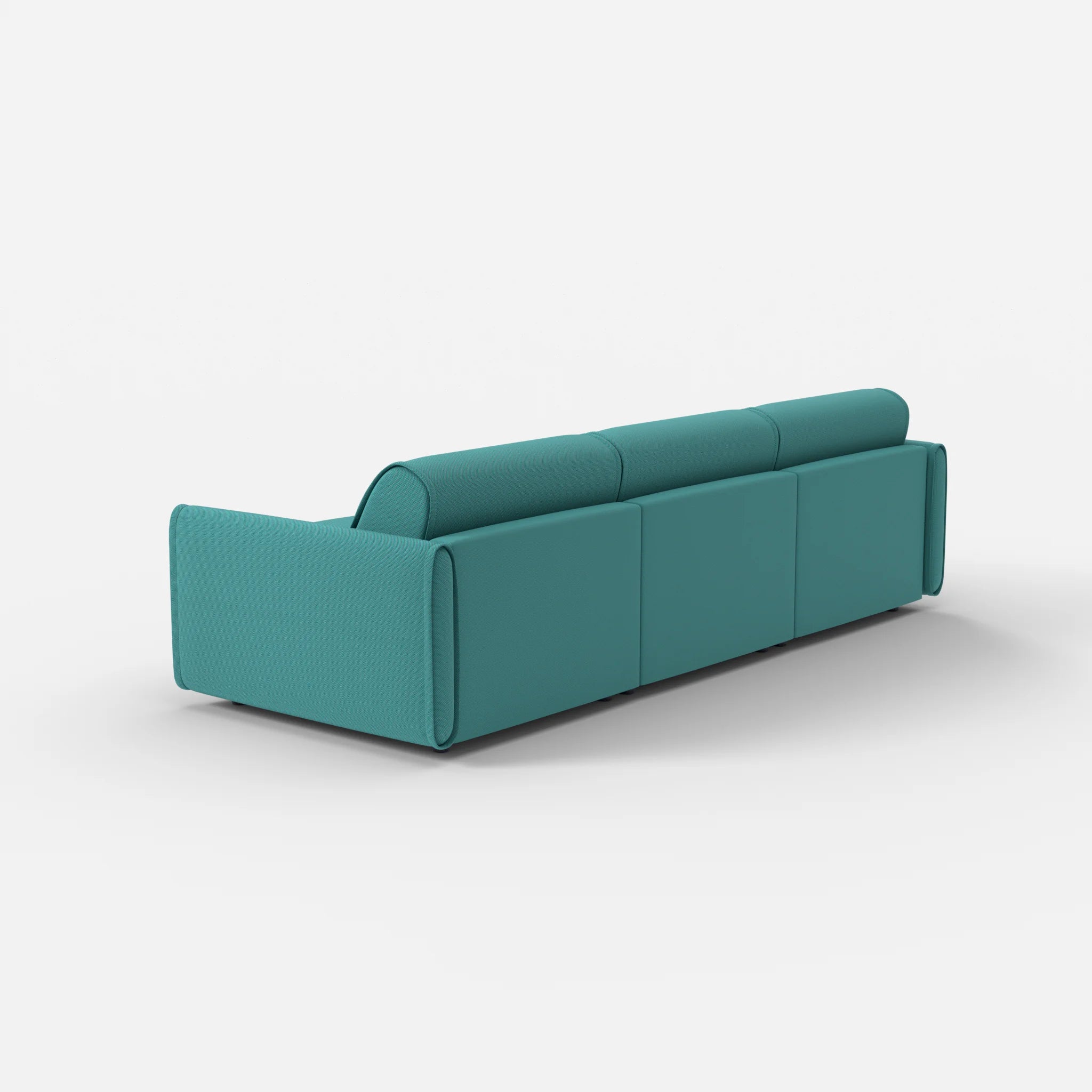 3 Sitzer Sofa Belleform mit schmaler Armlehne 2 novumprisma in Türkis von hinten