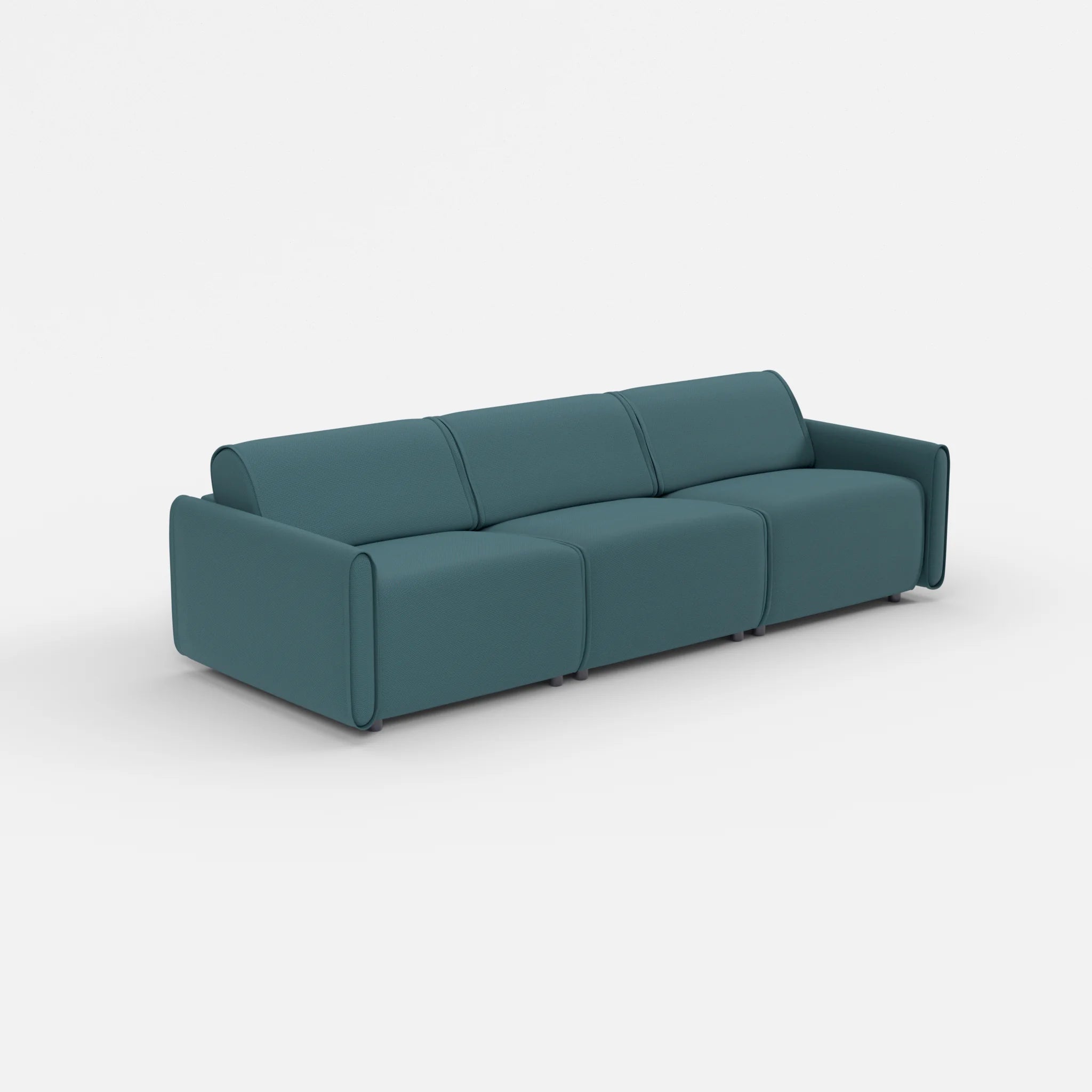 3 Sitzer Sofa Belleform mit schmaler Armlehne 2 novumsamoa in Dunkelblau von der Seite