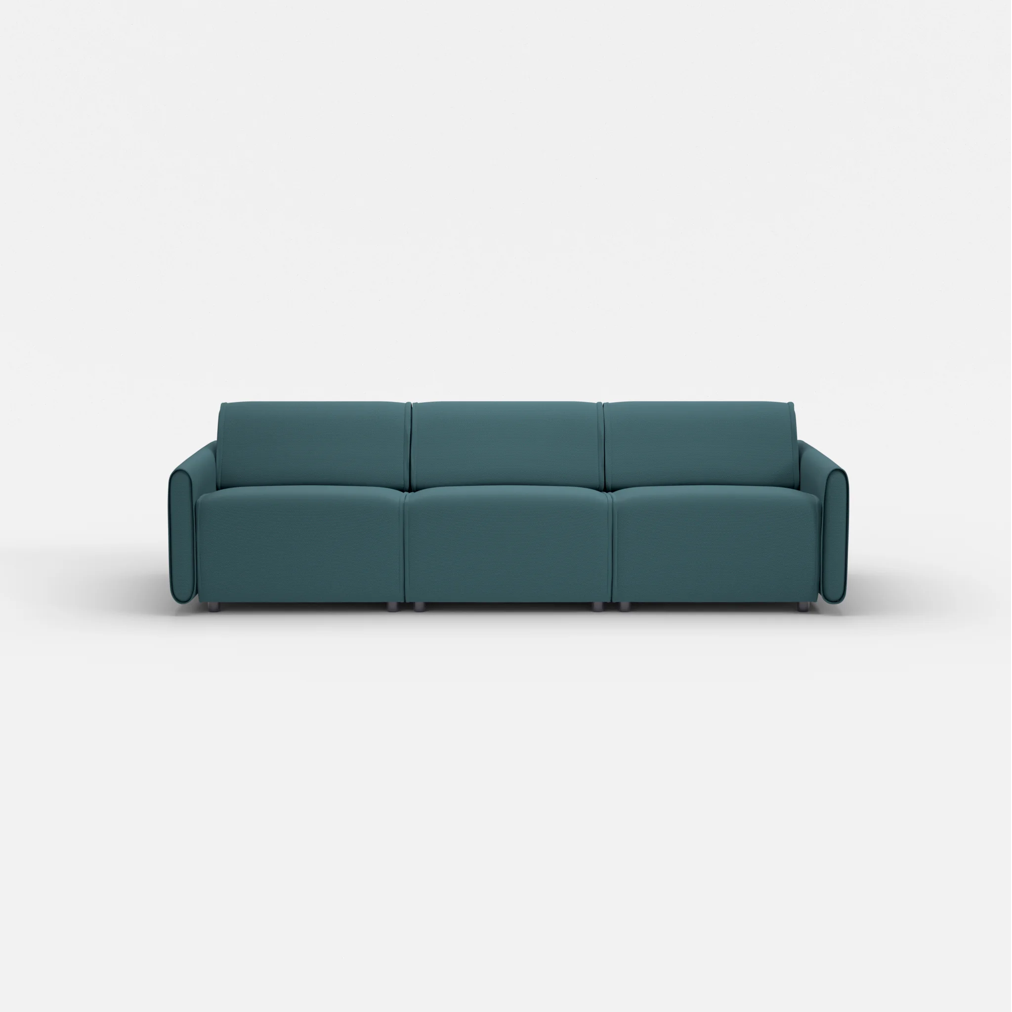 3 Sitzer Sofa Belleform mit schmaler Armlehne 2 novumsamoa in Dunkelblau von vorne