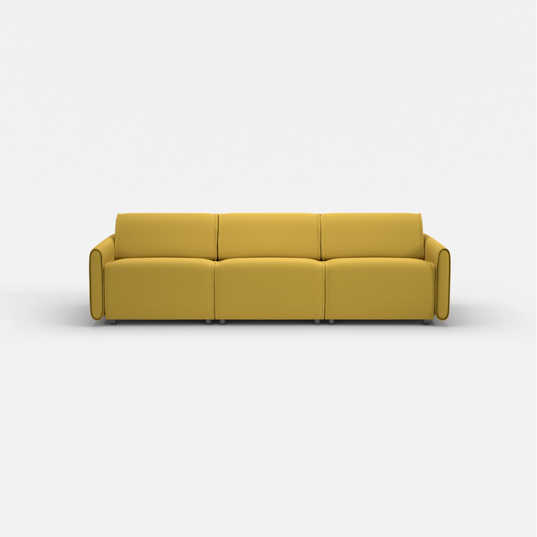 3 Sitzer Sofa Belleform mit schmaler Armlehne 2 novumtivoli in Hellgrün von vorne