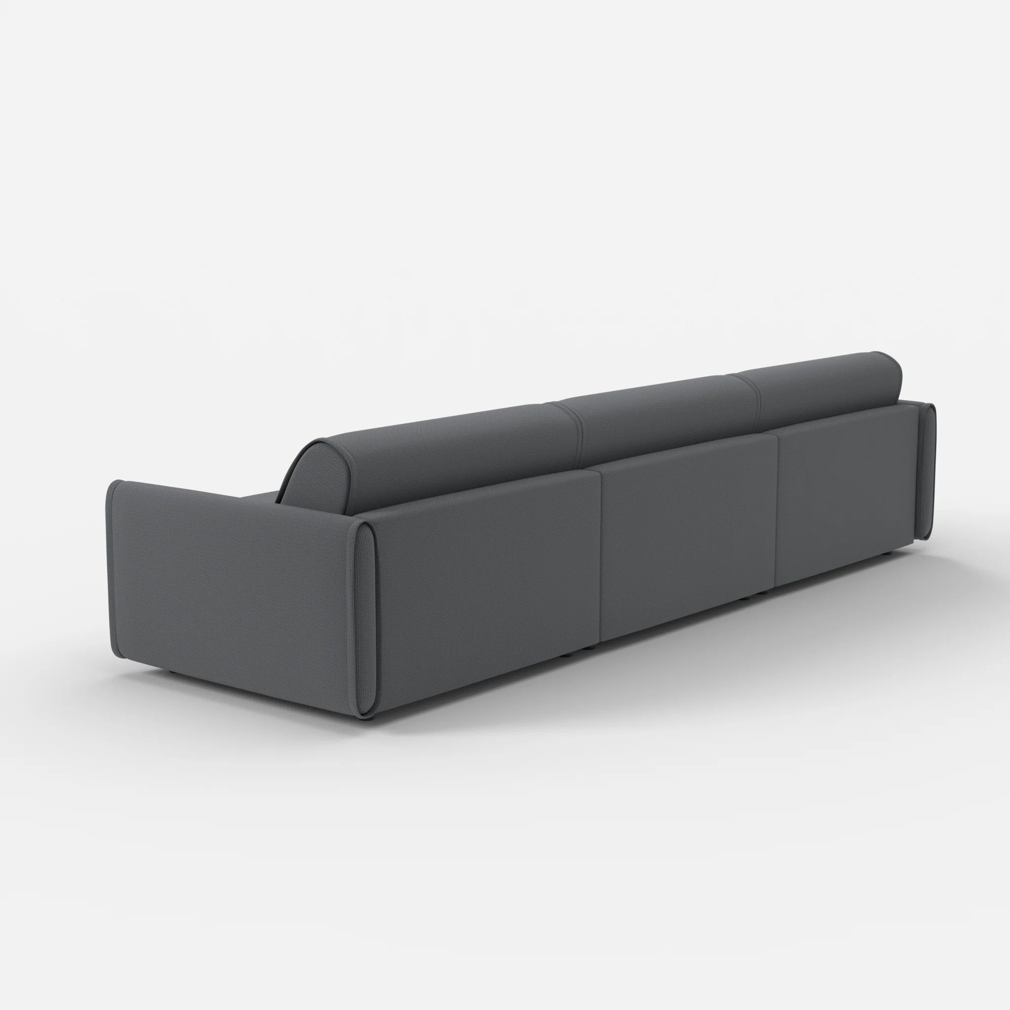 3 Sitzer Sofa Belleform mit schmaler Armlehne 4 credoasphalt in Anthrazit von hinten