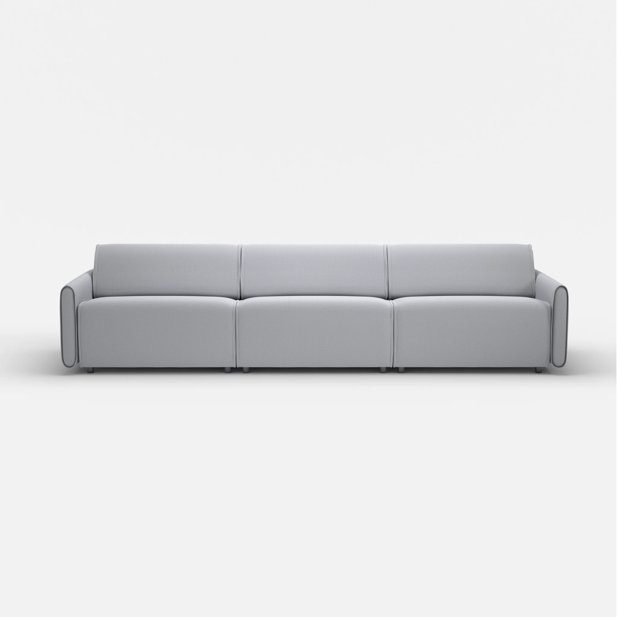 3 Sitzer Sofa Belleform mit schmaler Armlehne 4 credochalk in Hellgrau von vorne