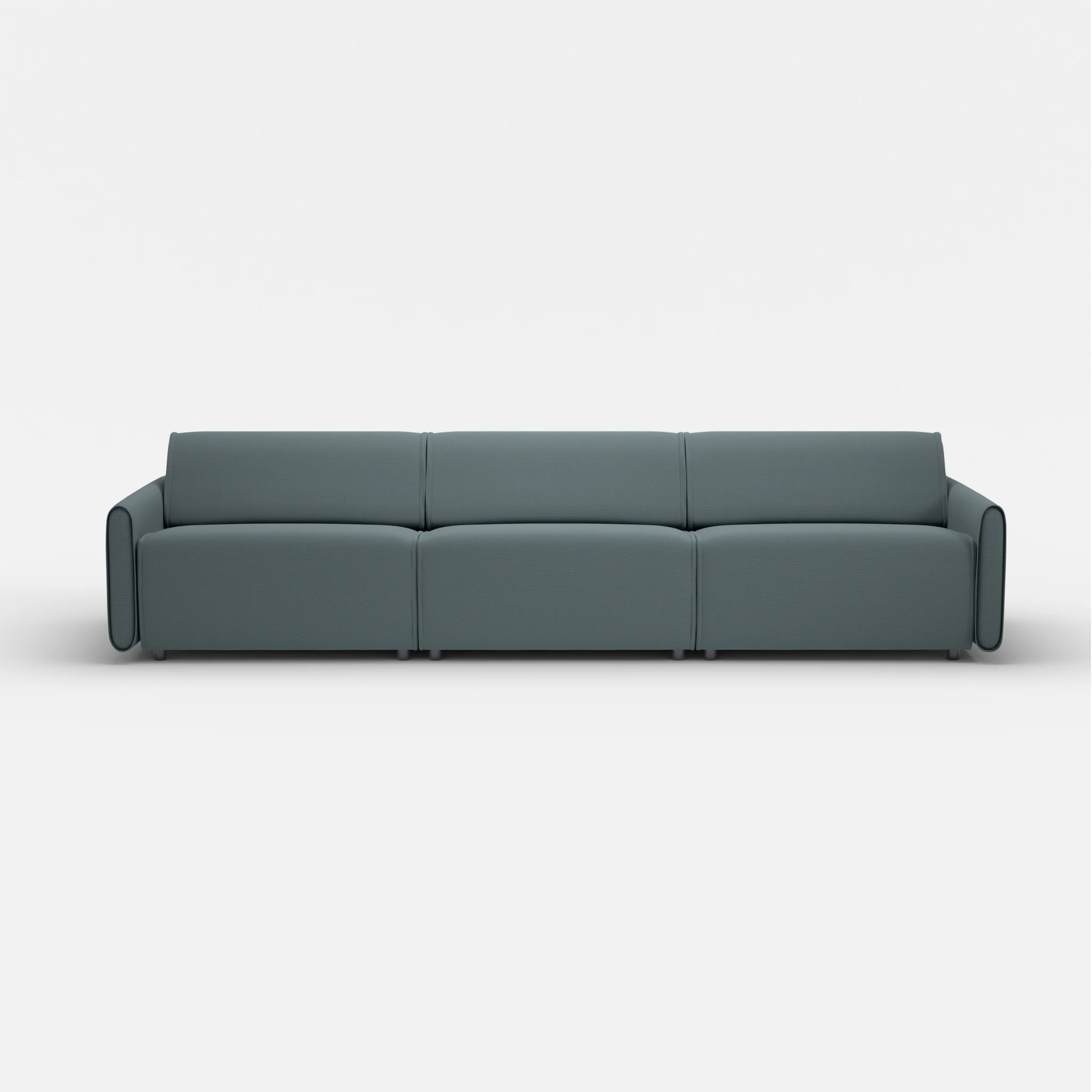 3 Sitzer Sofa Belleform mit schmaler Armlehne 4 credojaspis in Türkis von vorne