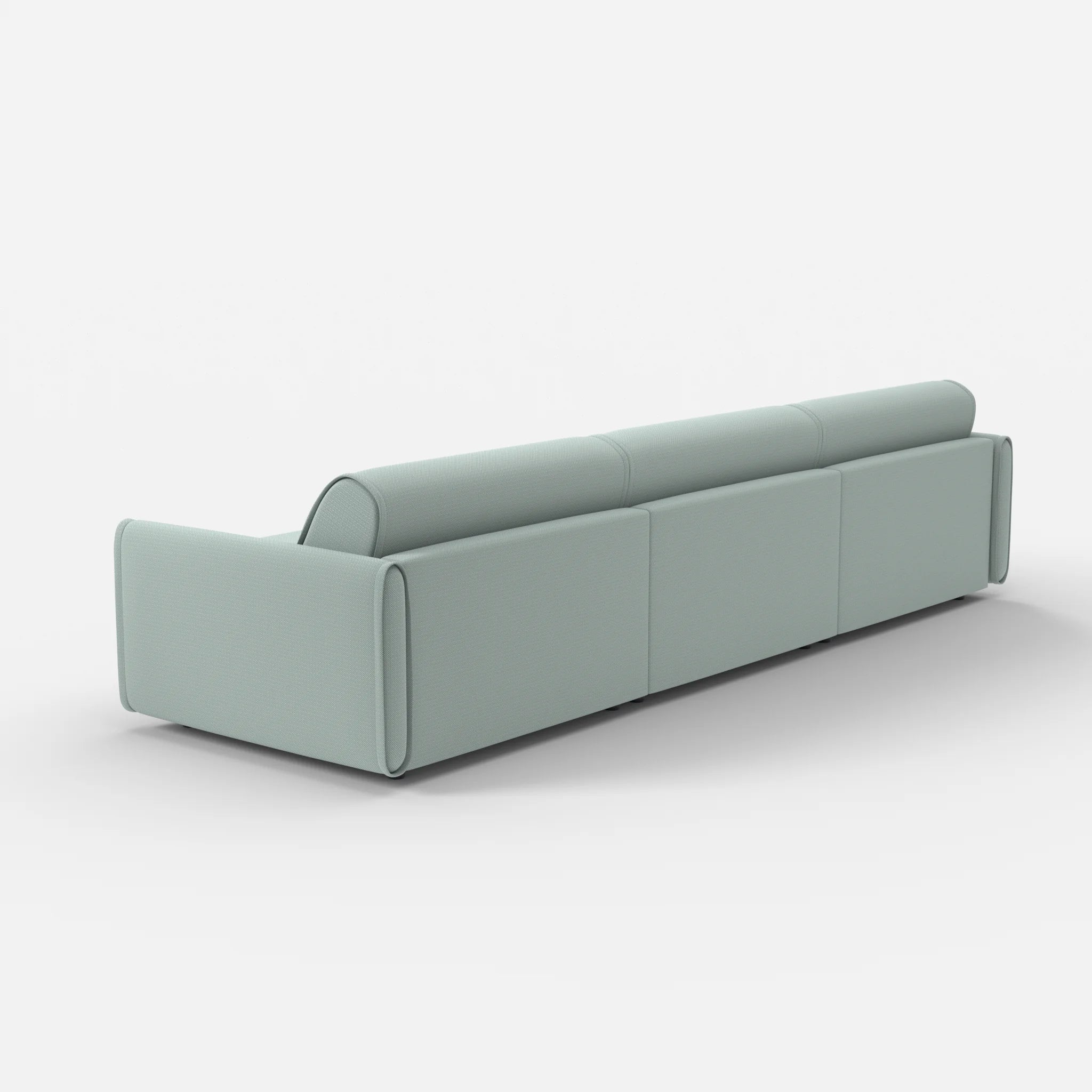 3 Sitzer Sofa Belleform mit schmaler Armlehne 4 credolake in Graublau von hinten