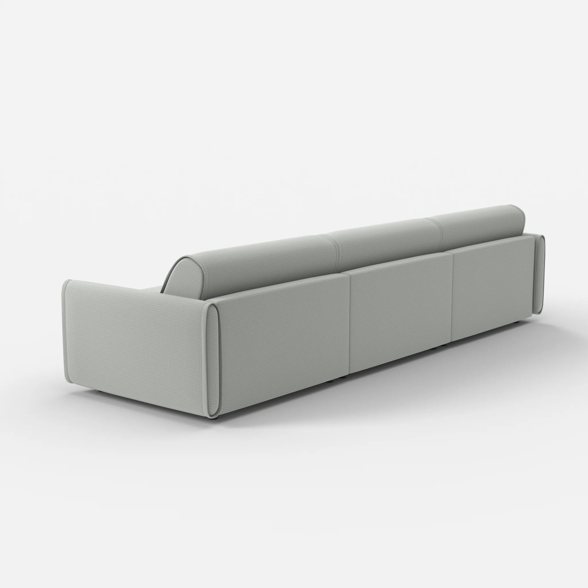 3 Sitzer Sofa Belleform mit schmaler Armlehne 4 credopepper in Dunkelgrau von hinten